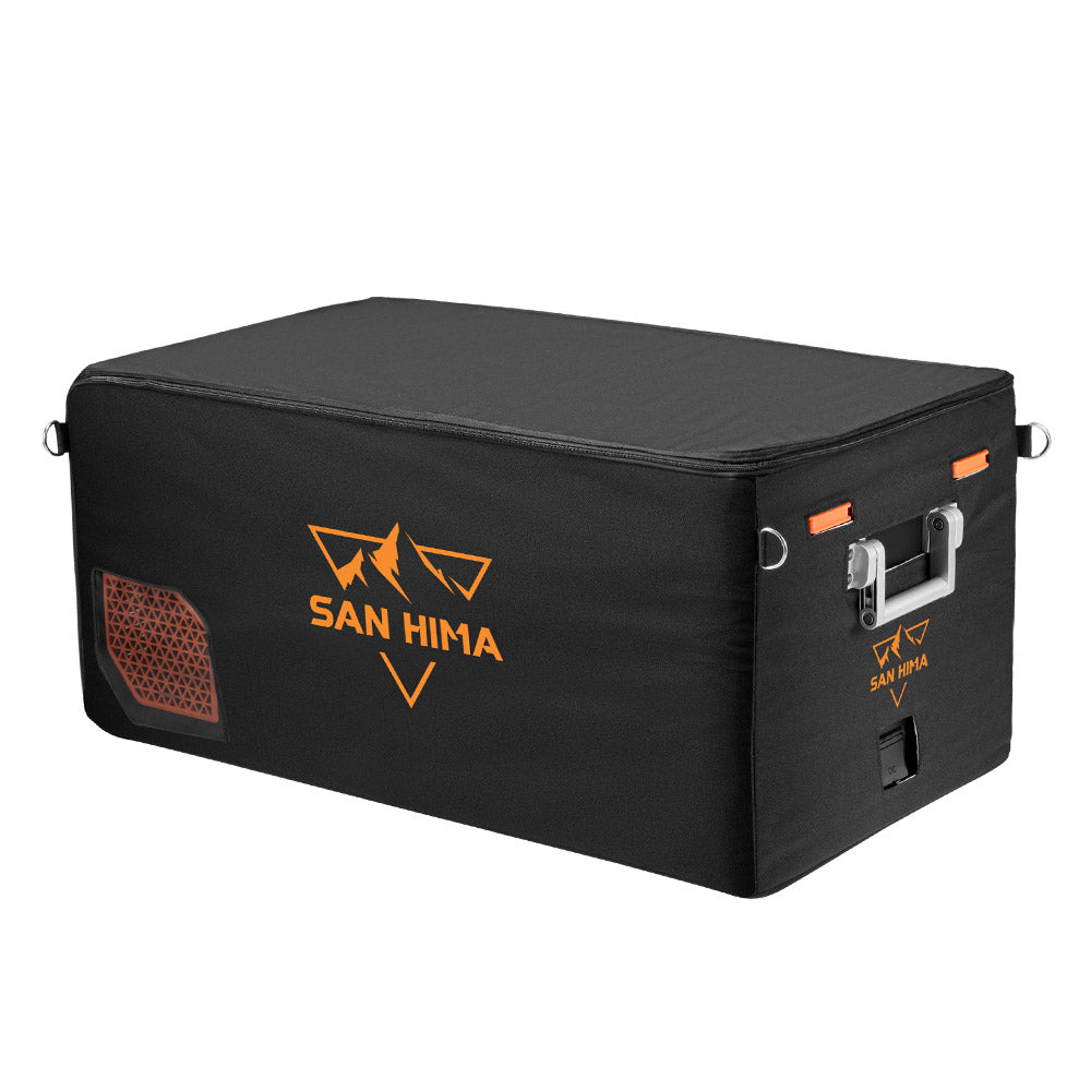 San Hima 75L Portable Camping Fridge Freezer Dual Zone With Insulated Cover - Sunyee