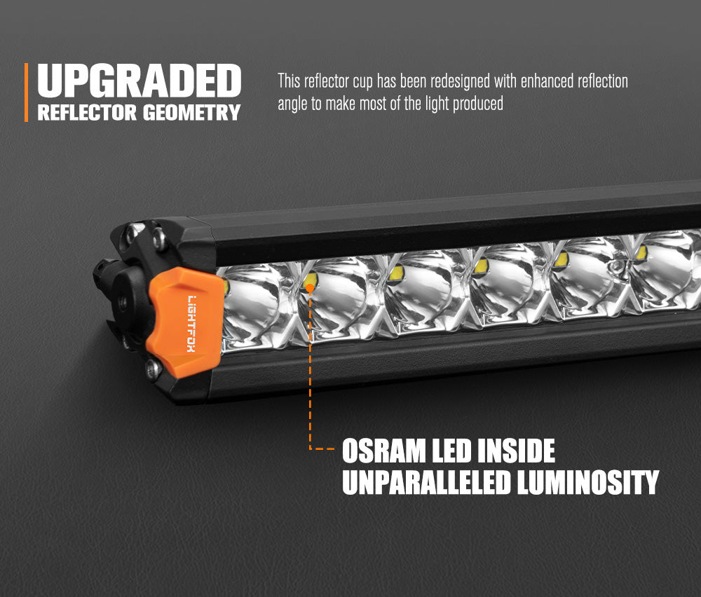 Lightfox Vega Series 8inch LED Light Bar 1 Lux @ 349m IP68 6,204 Lumens - Sunyee