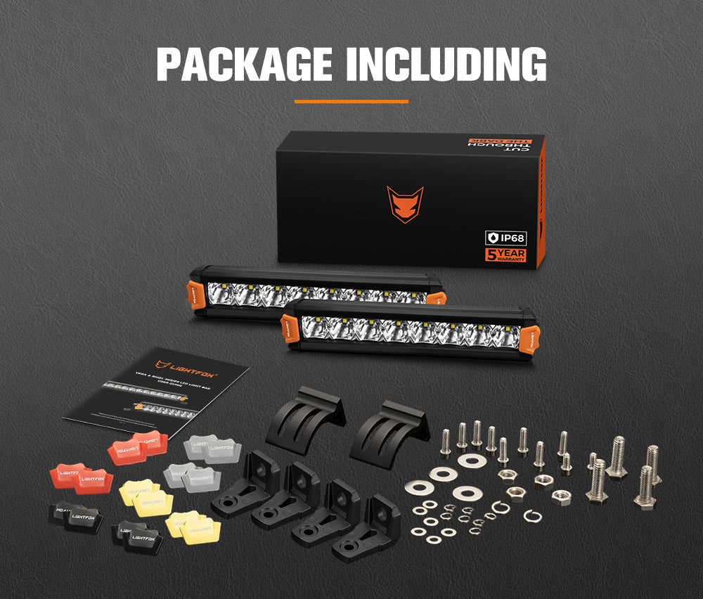 Lightfox Vega Series 8inch LED Light Bar 1 Lux @ 349m IP68 6,204 Lumens - Sunyee