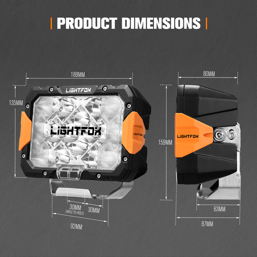 Lightfox Pegasus 9inch LED Driving Light 1Lux@820M IP68 13,560 lumen - Sunyee