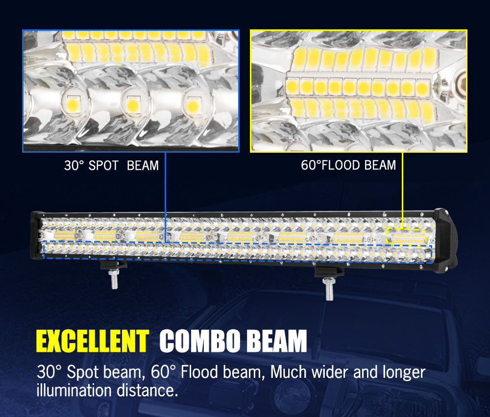 Lightfox 23inch Led Light Bar 1 Lux @ 520M IP68 10,080 Lumens - Sunyee
