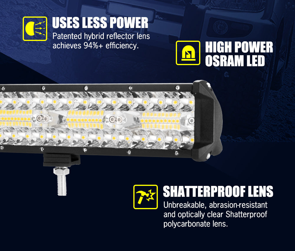 Lightfox 23inch Led Light Bar 1 Lux @ 520M IP68 10,080 Lumens - Sunyee