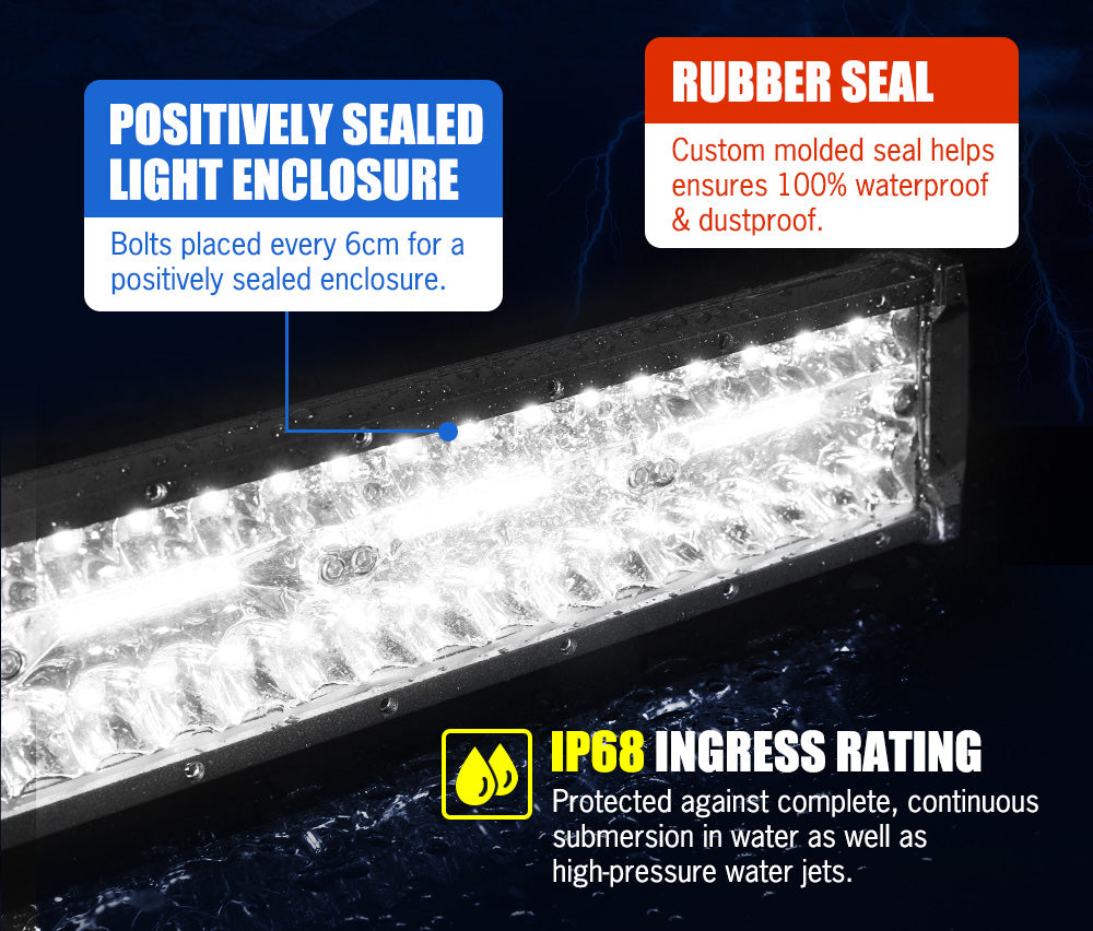 Lightfox 23inch Led Light Bar 1 Lux @ 520M IP68 10,080 Lumens - Sunyee