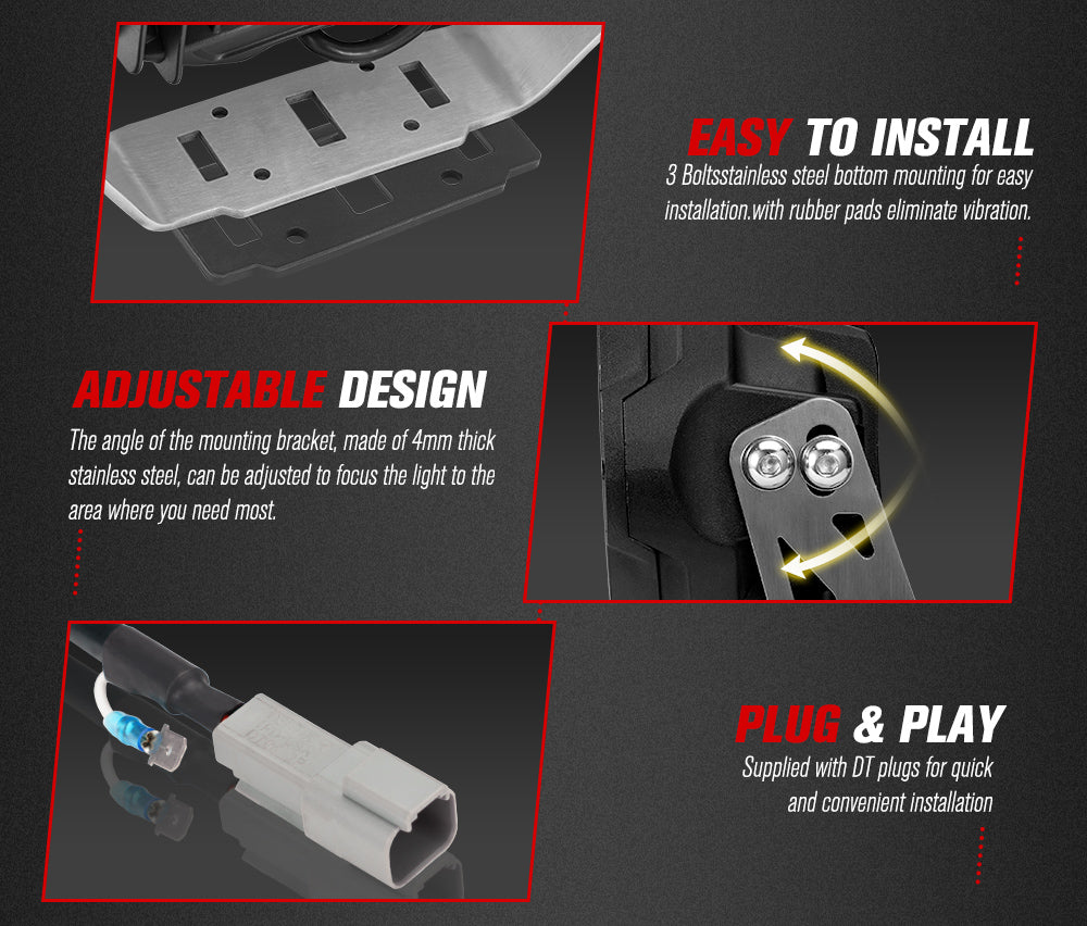 Fieryred 7inch LED Driving Light 1Lux@1,625m (pair) IP67 11,700 (pair) - Sunyee