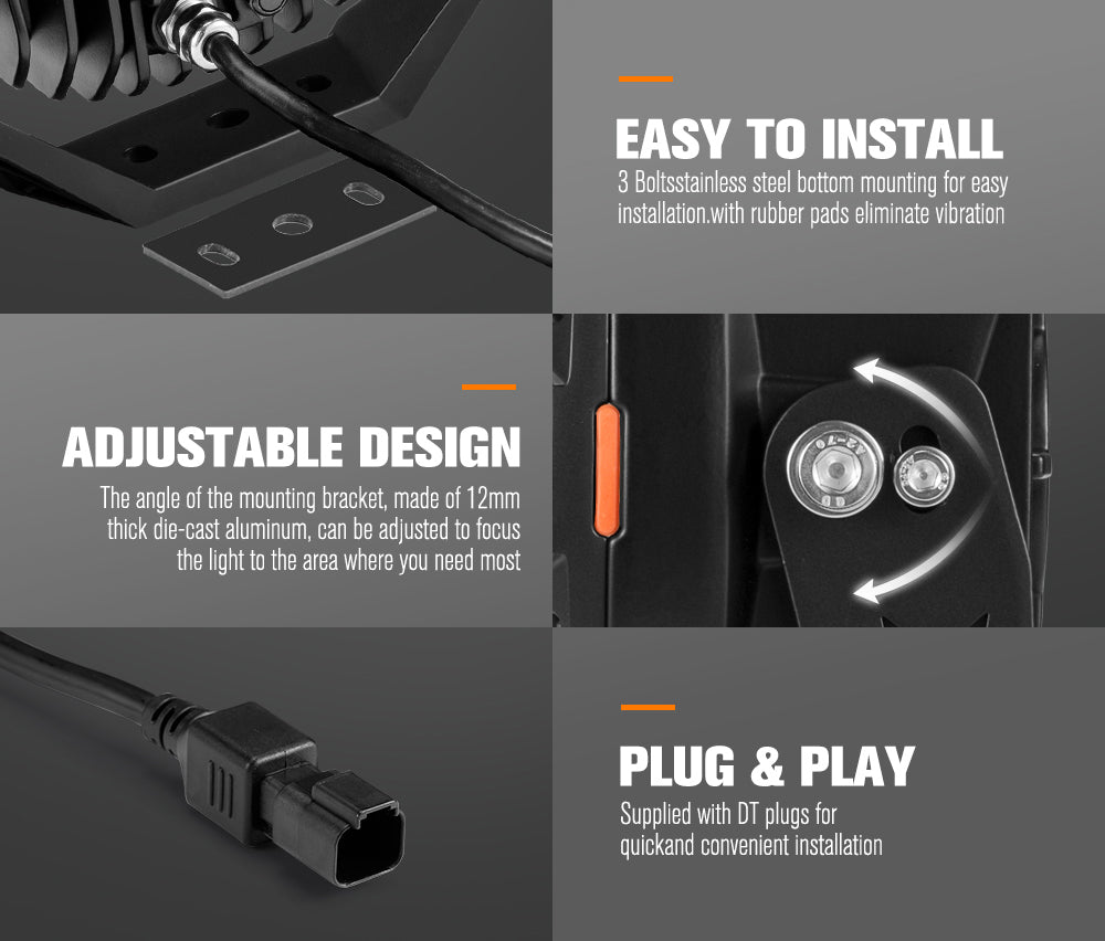 Lightfox 9inch LED Driving Light 1 Lux @ 1,937m IP68 19,478 Lumen - Sunyee