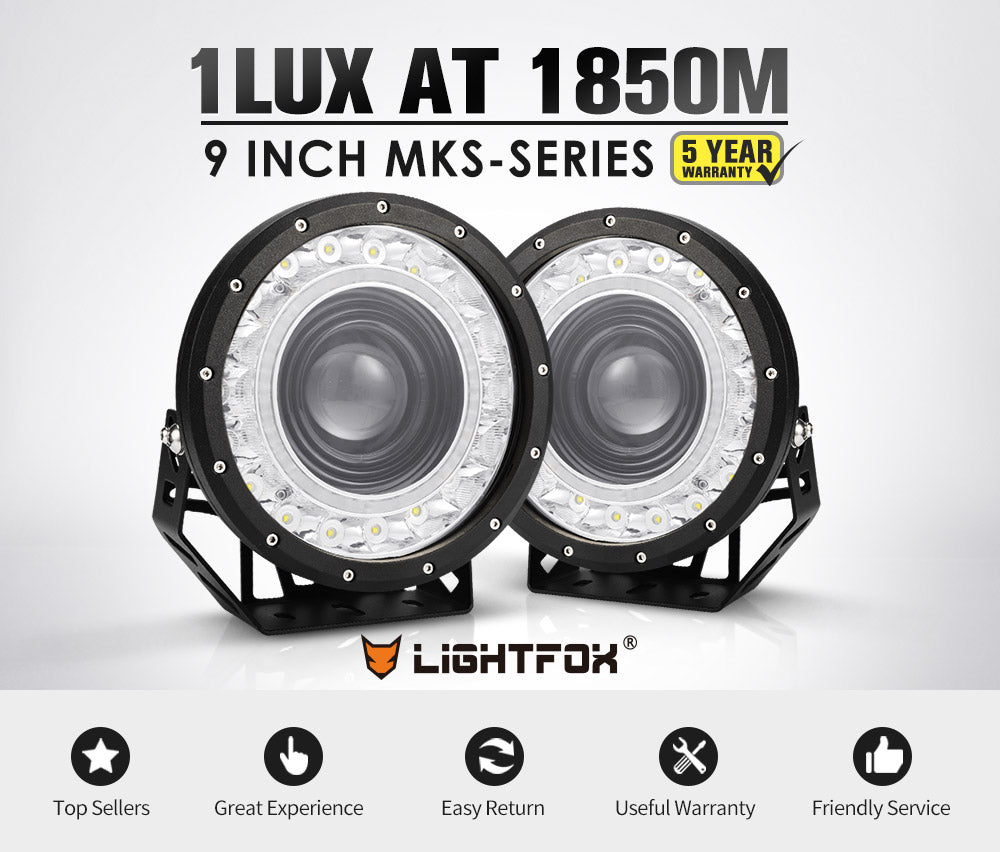 Lightfox 9inch LED Driving Light IP68 58,000Lm each - Sunyee