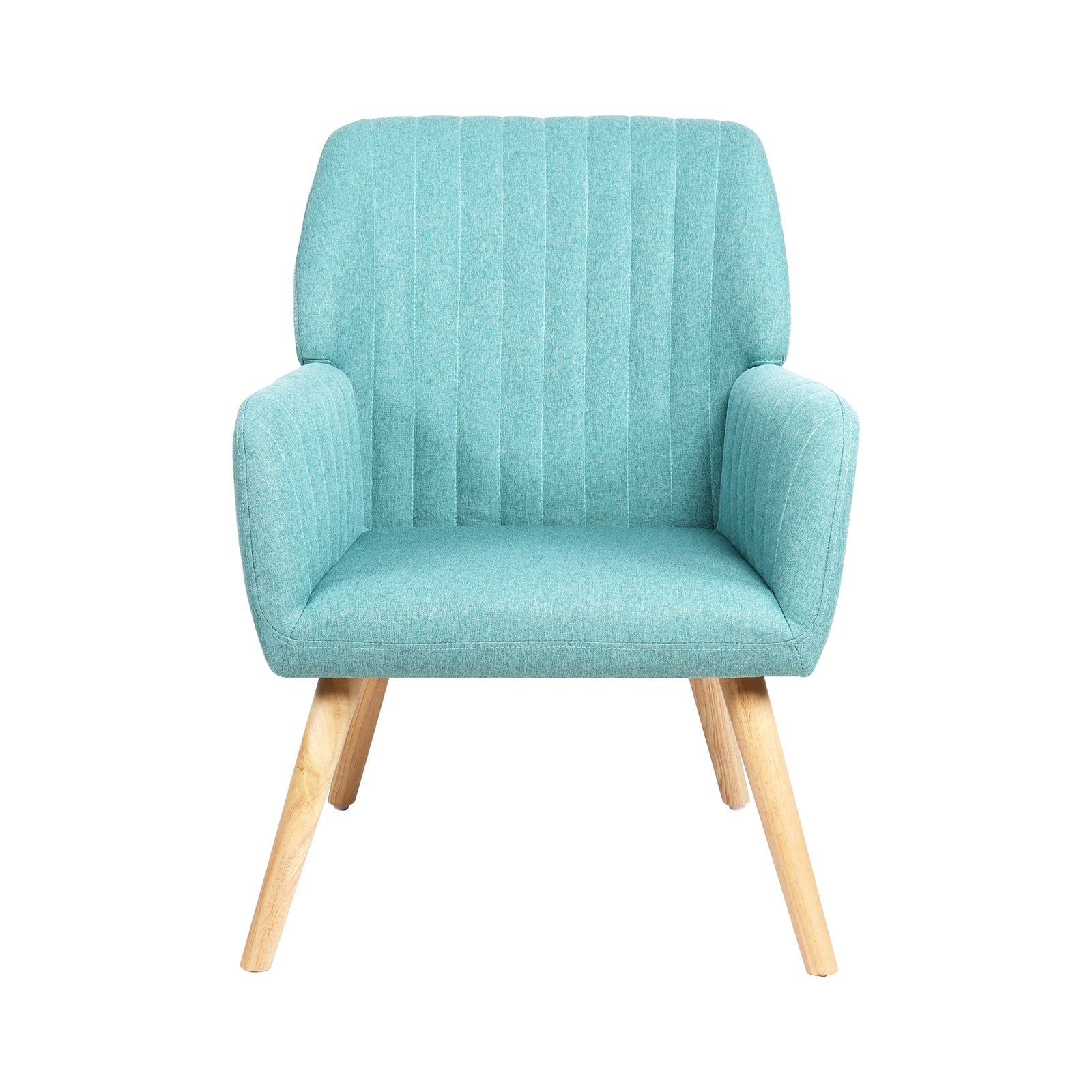 Oikiture Armchair Lounge Sofa Chair Fabric Accent Chairs Armchairs Couches Blue - Sunyee