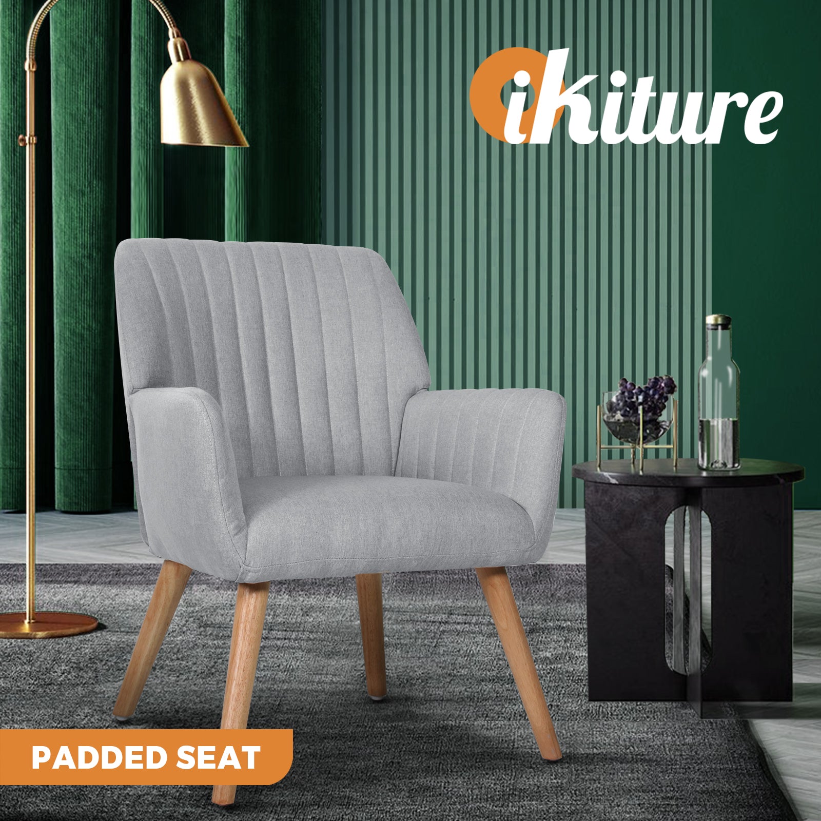 Oikiture Armchair Lounge Chair Armchairs Accent Chairs Bedroom Sofa Couches - Sunyee