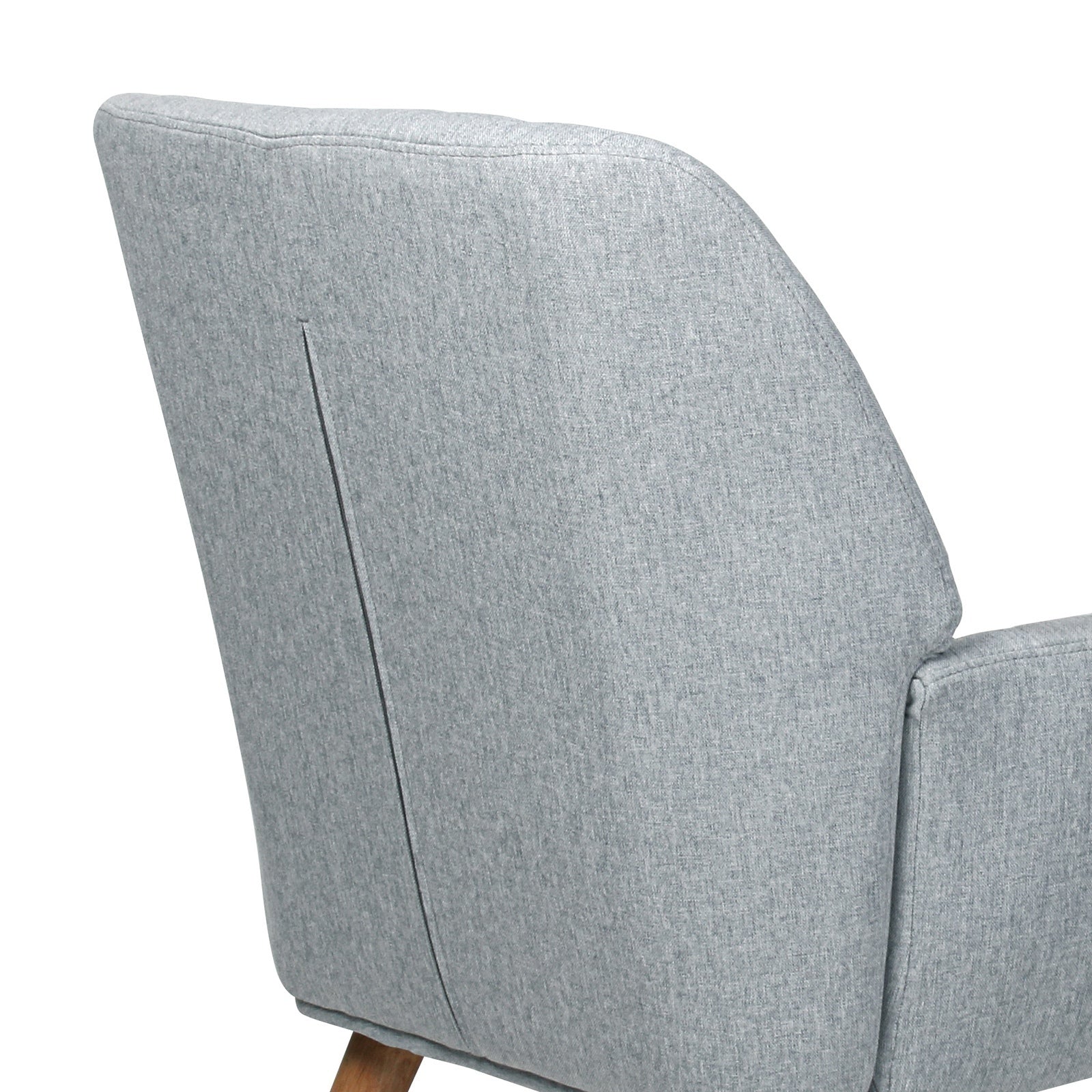 Oikiture 2x Armchair Lounge Sofa Chair Fabric Accent Chairs Couches Grey - Sunyee