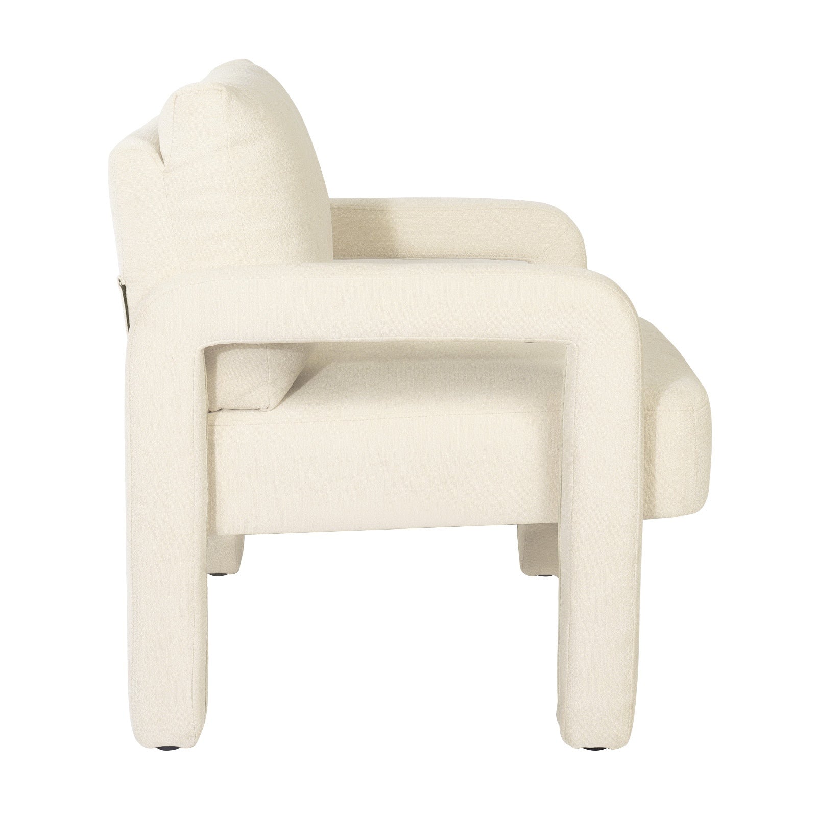 Oikiture Armchair Velvet Accent Chairs 1 Seater Lounge Sofa Chair Beige - Sunyee