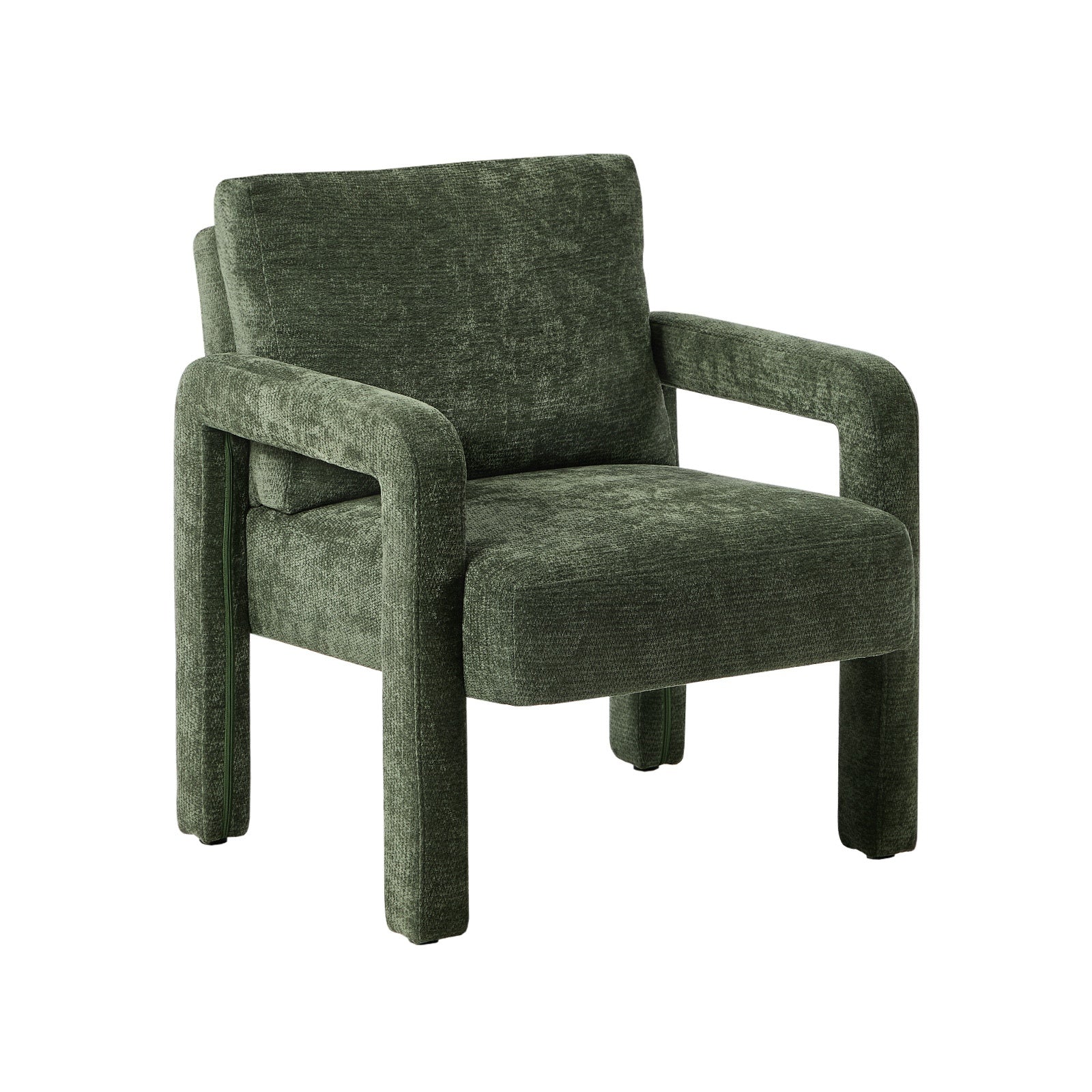 Oikiture Armchair Velvet Accent Chairs 1 Seater Lounge Sofa Chair Green - Sunyee