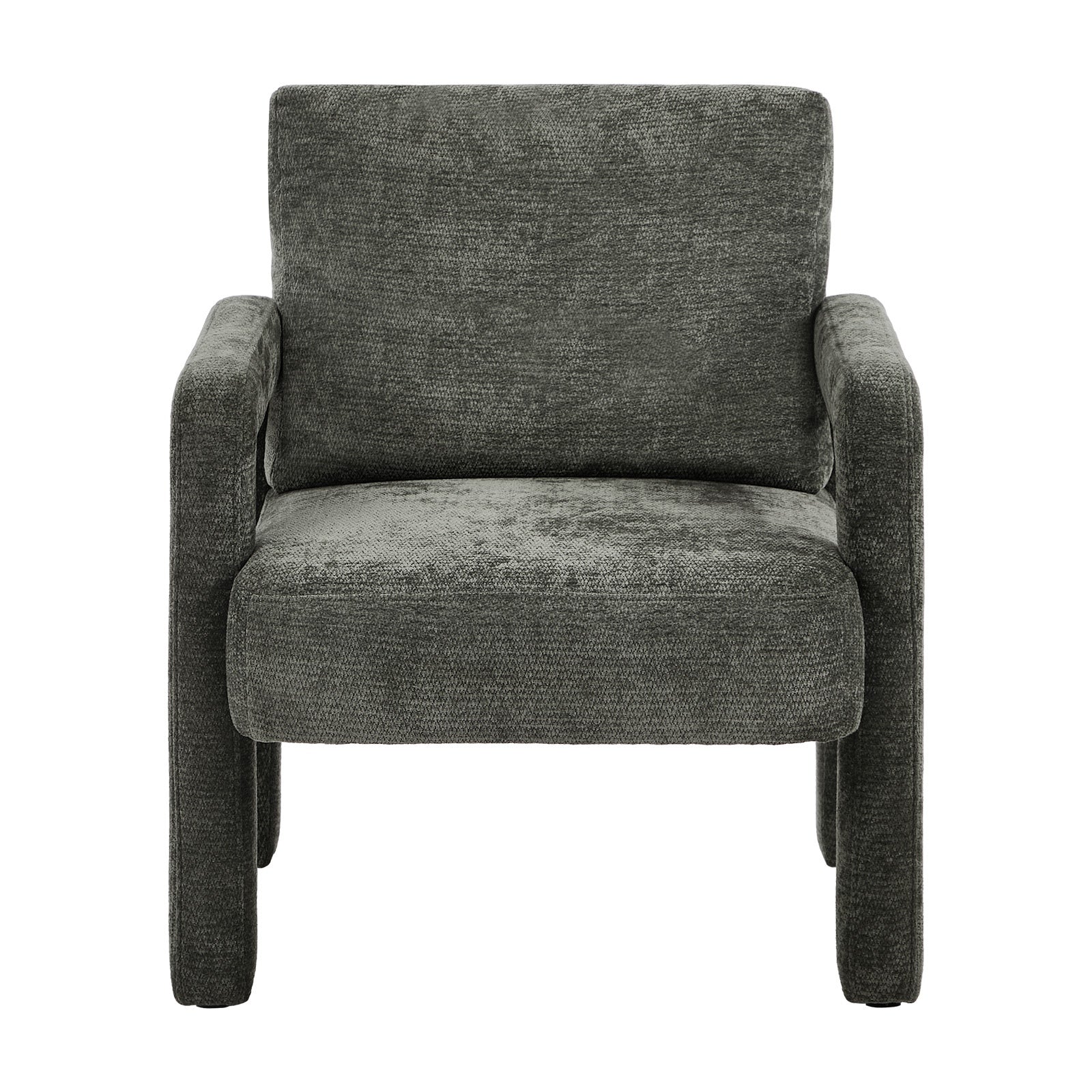 Oikiture Armchair Velvet Accent Chairs 1 Seater Lounge Sofa Chair Grey - Sunyee