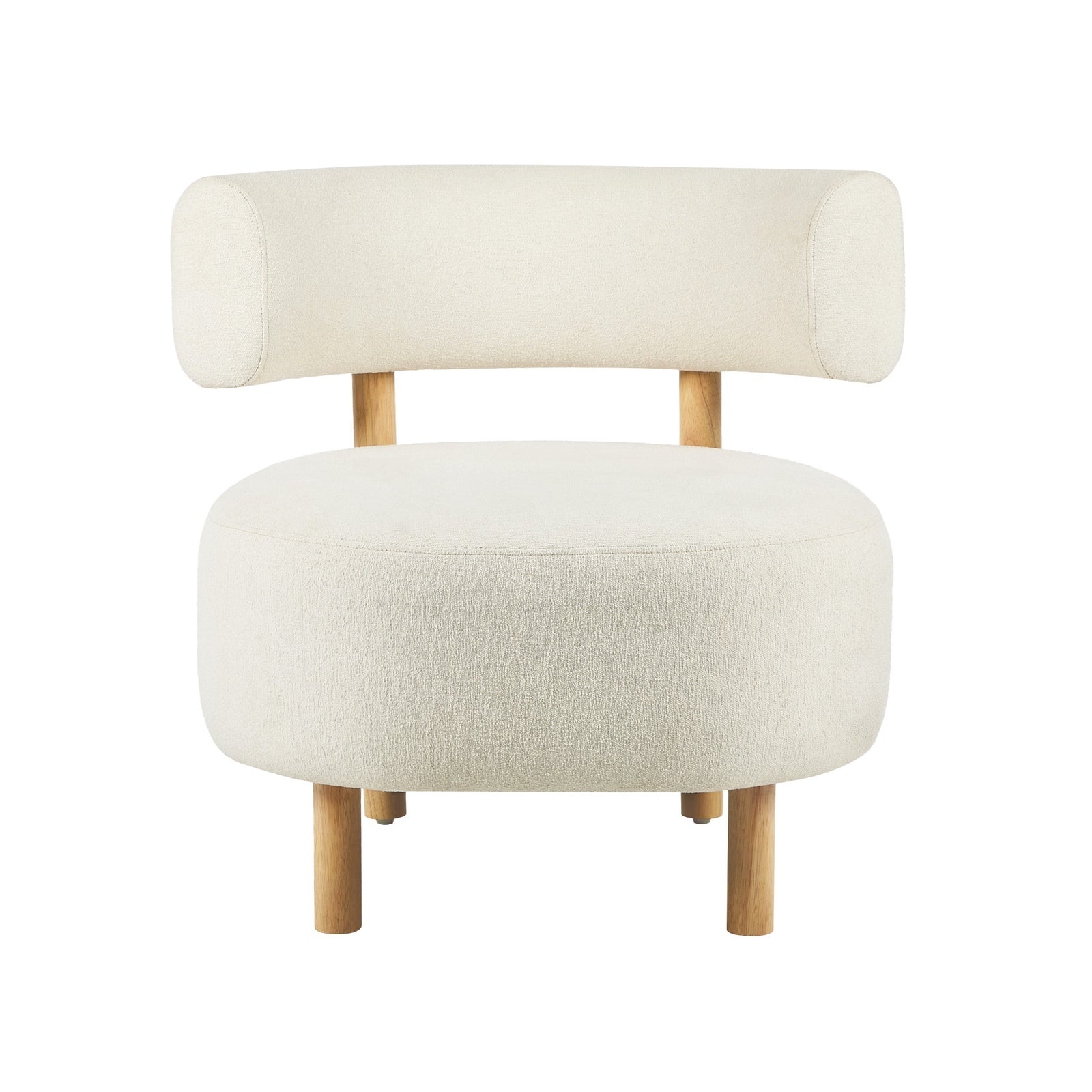 Oikiture 2x Wooden Armchair Lounge Chair Linen Fabric Accent Armchairs Beige - Sunyee