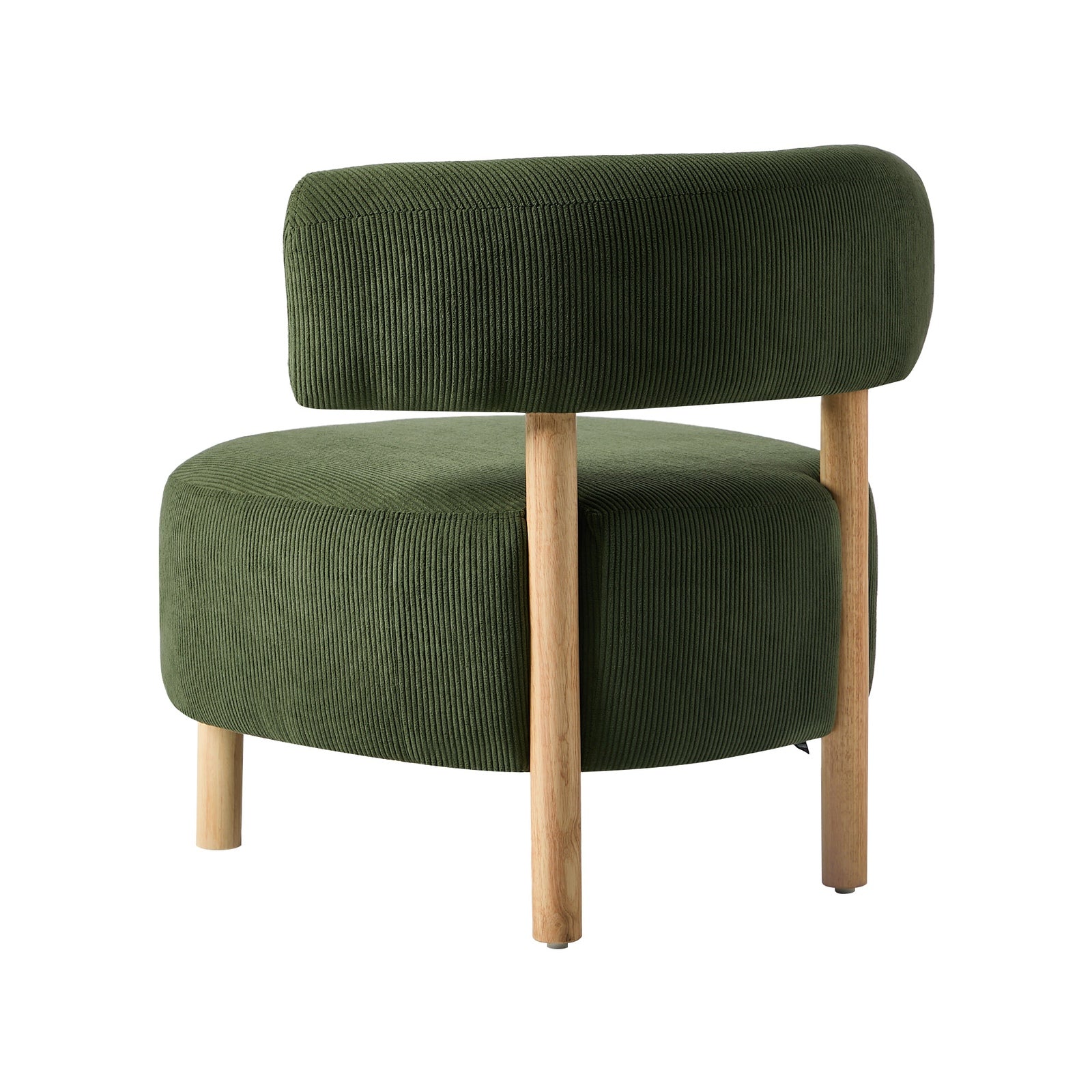 Oikiture Wooden Armchair Lounge Chair Velvet Accent Armchairs Green - Sunyee