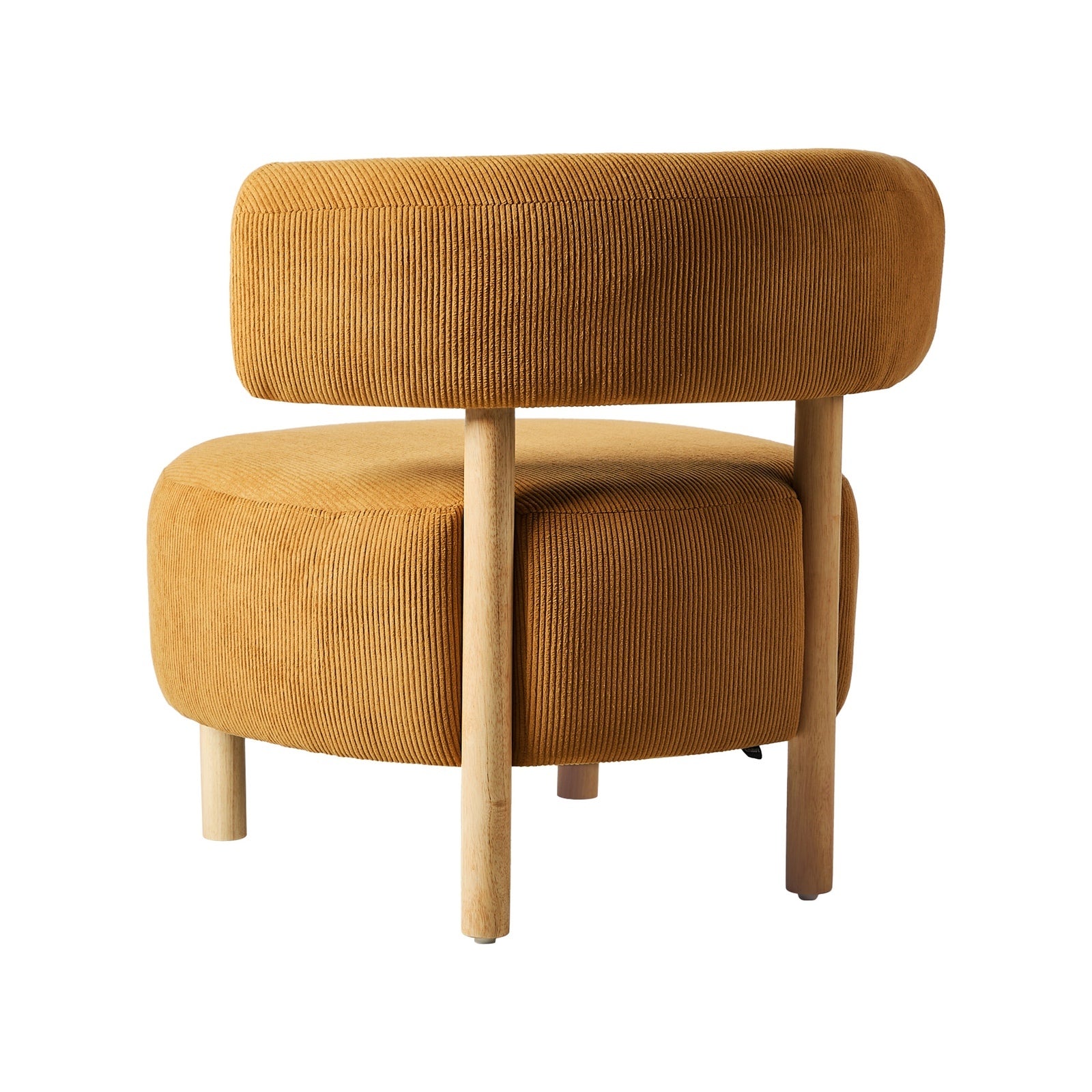 Oikiture 2x Wooden Armchair Lounge Chair Velvet Accent Armchairs Orange - Sunyee