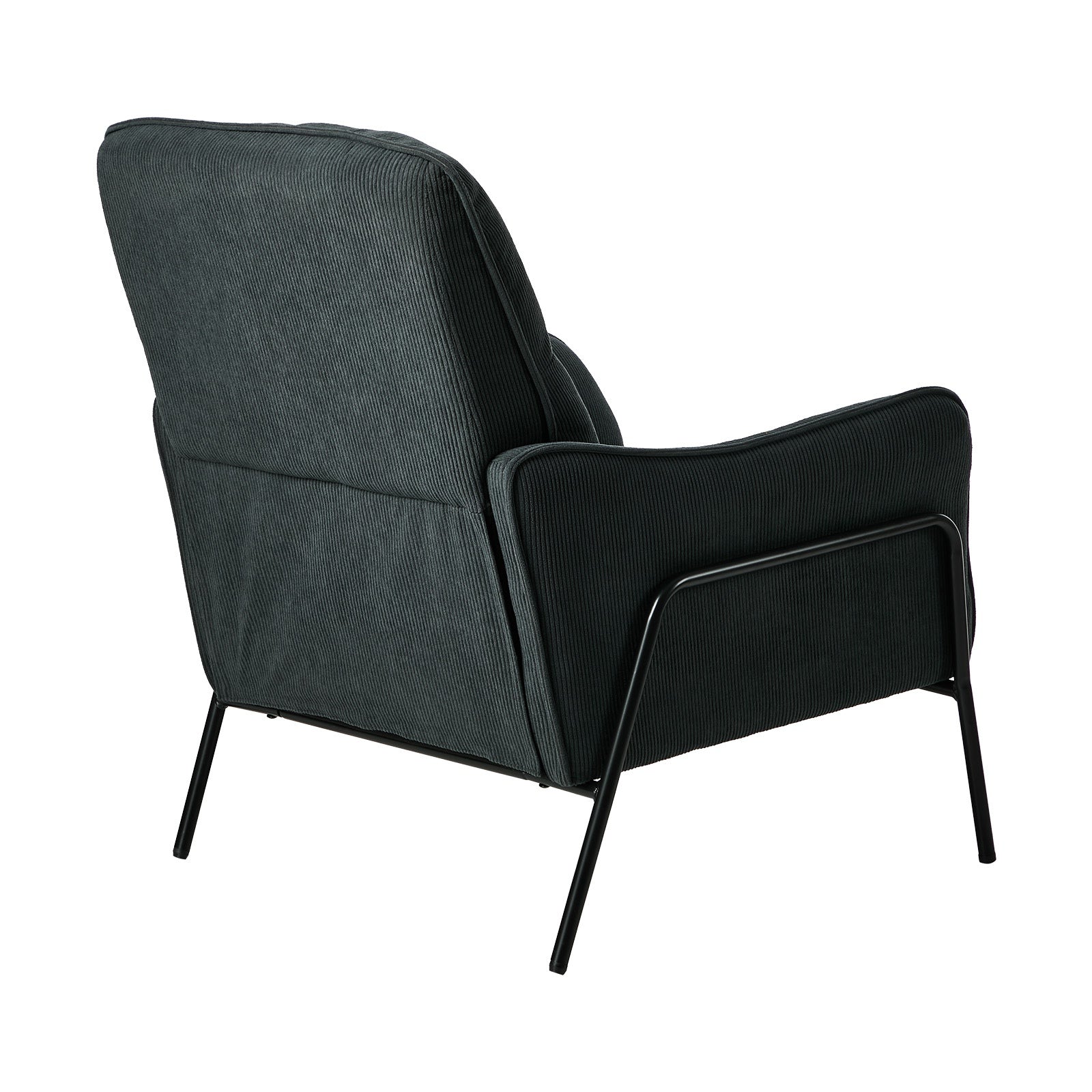 Oikiture Armchair Velvet Fabric Lounge Chair Accent Chair Grey - Sunyee