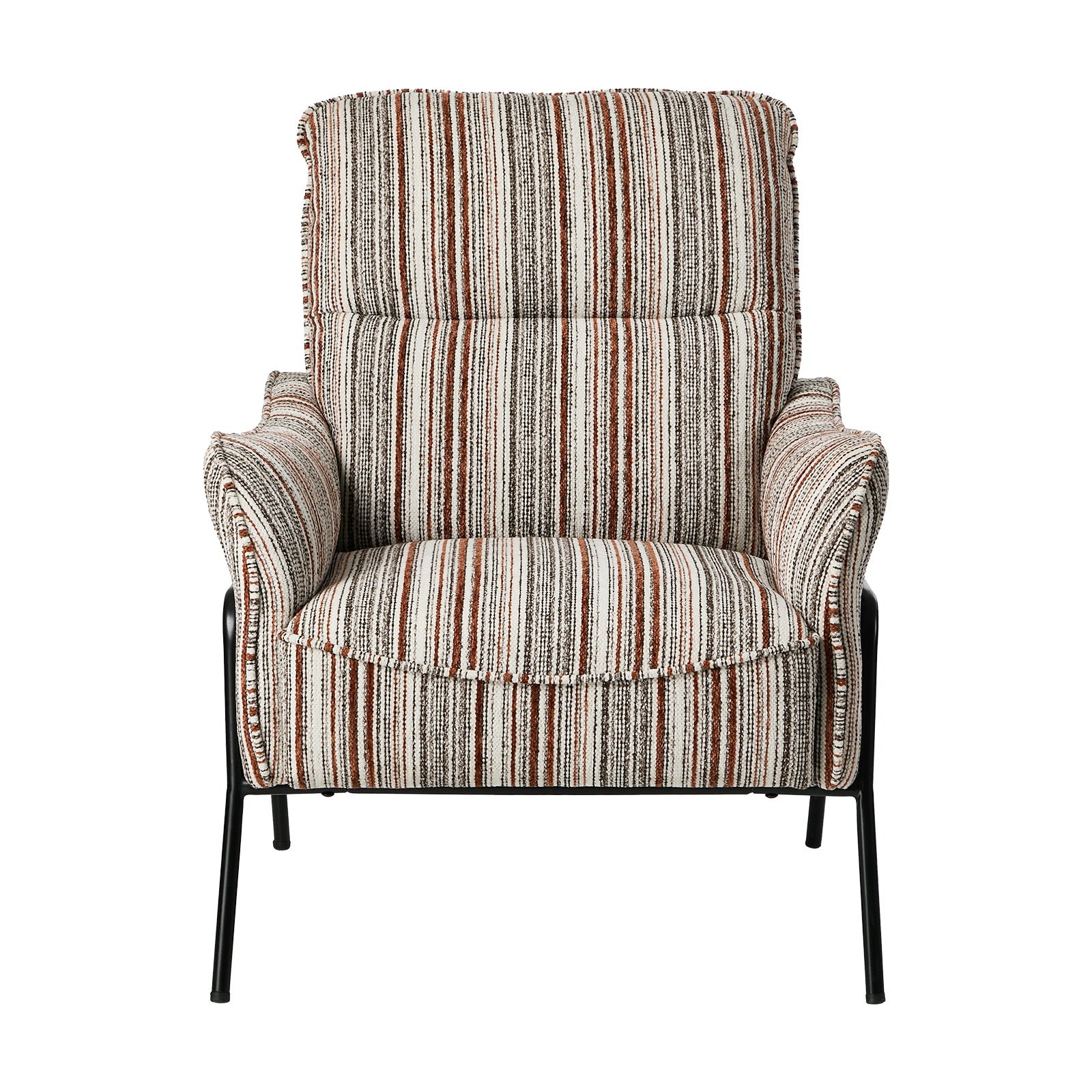 Oikiture Armchair Chenille Fabric Lounge Chair Accent Chair Brown - Sunyee