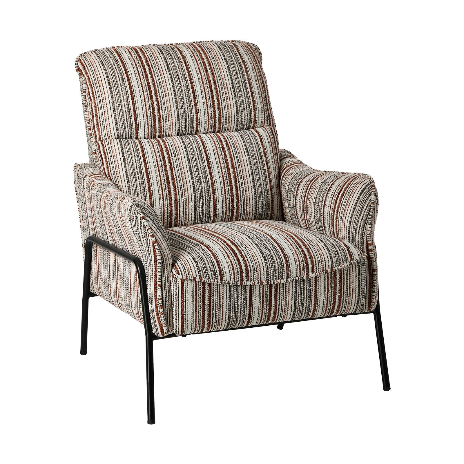 Oikiture Armchair Chenille Fabric Lounge Chair Accent Chair Brown - Sunyee