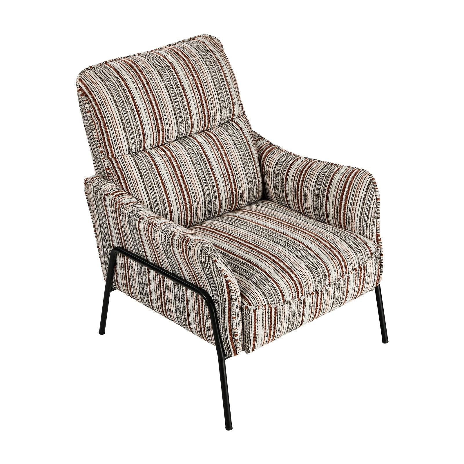 Oikiture 2x Armchair Chenille Fabric Lounge Chair Accent Chair Brown - Sunyee