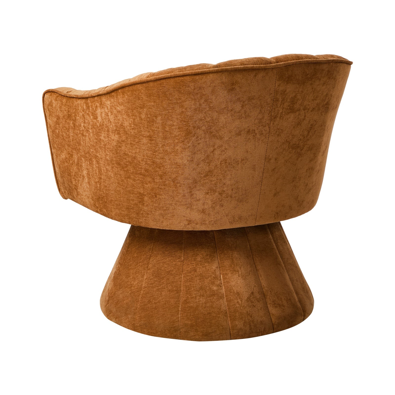 Oikiture Swivel Armchair Linen Fabric Lounge Chair Accent Chair Orange - Sunyee