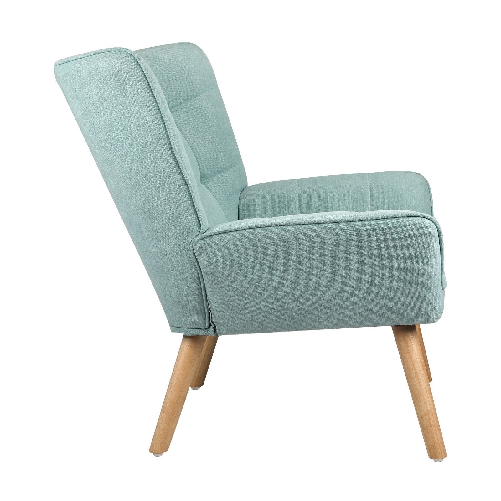 Oikiture Armchair Accent Chairs Sofa Lounge Fabric Upholstered Tub Chair Blue - Sunyee
