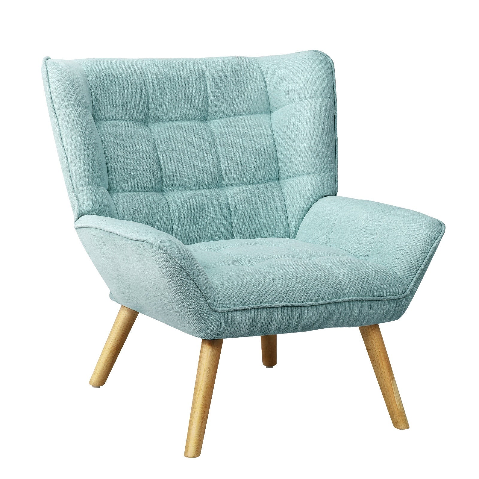 Oikiture Armchair Accent Chairs Sofa Lounge Fabric Upholstered Tub Chair Blue - Sunyee