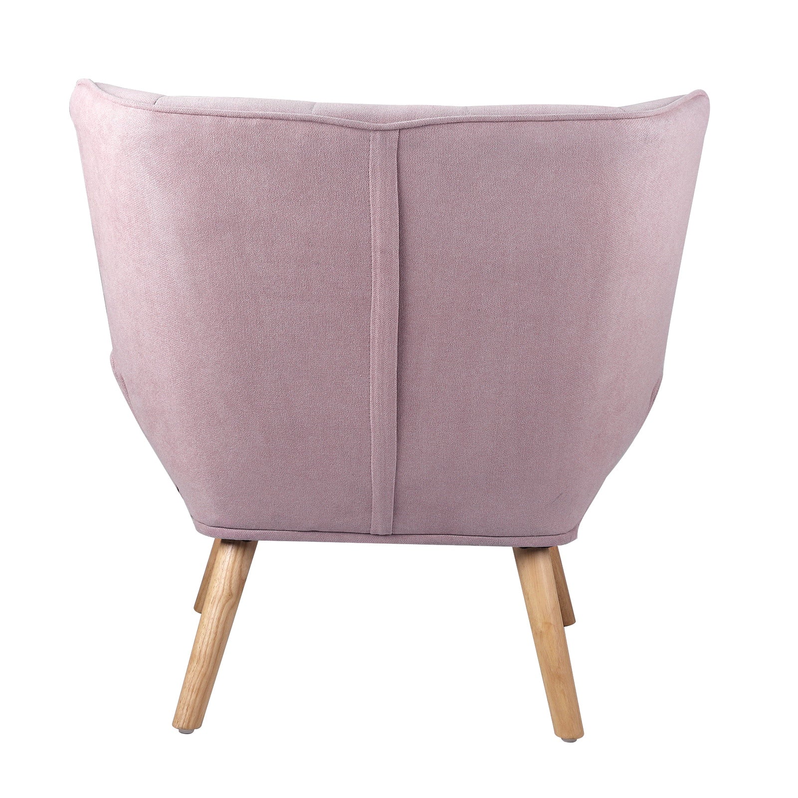 Oikiture Armchair Accent Chairs Sofa Lounge Fabric Upholstered Tub Chair Pink - Sunyee
