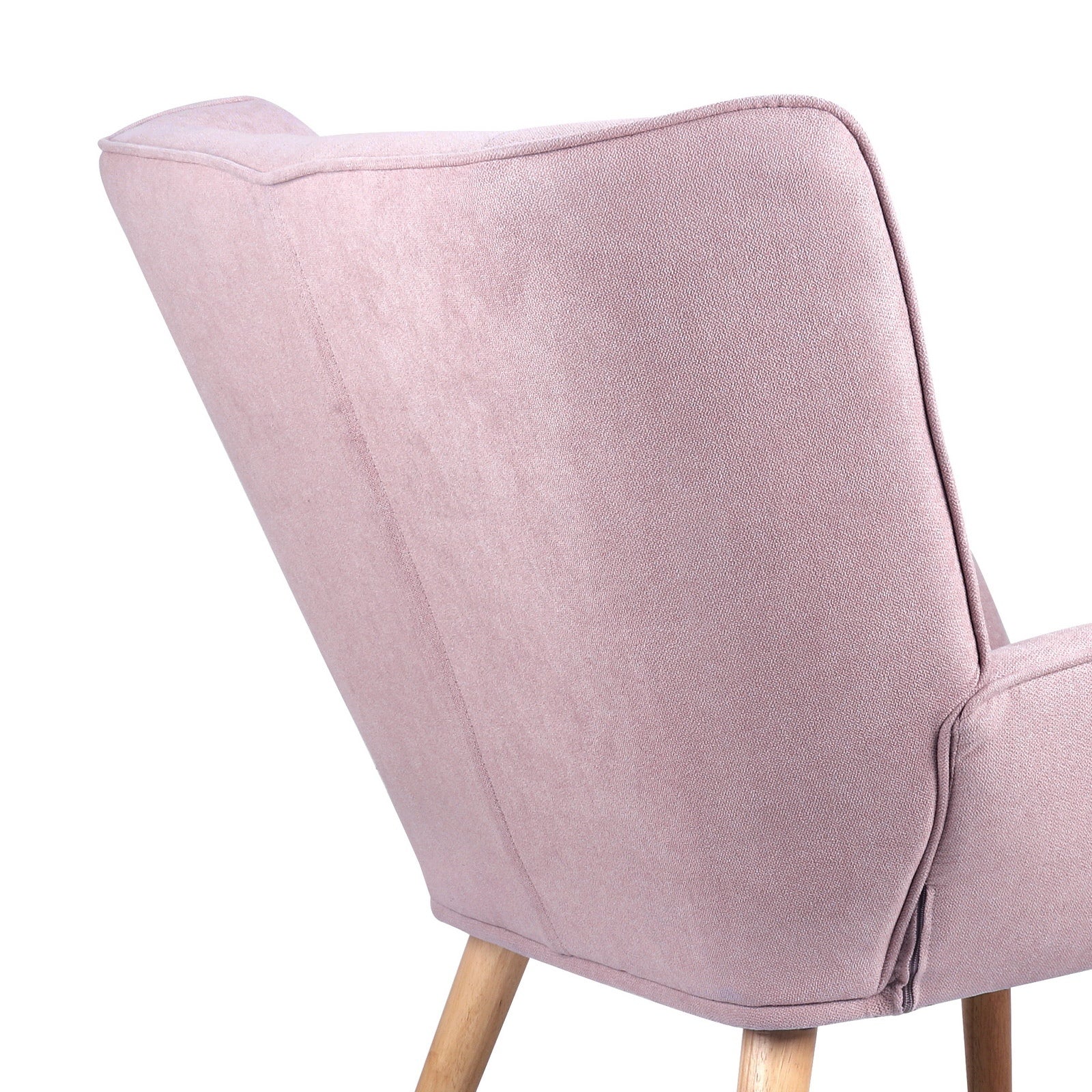 Oikiture Armchair Accent Chairs Sofa Lounge Fabric Upholstered Tub Chair Pink - Sunyee