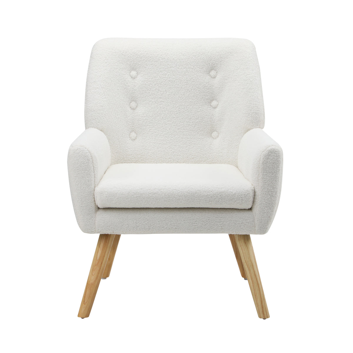 Oikiture Armchair Lounge Chair Linen/Sherpa Accent Armchairs Tub Chairs Sofa - Sunyee