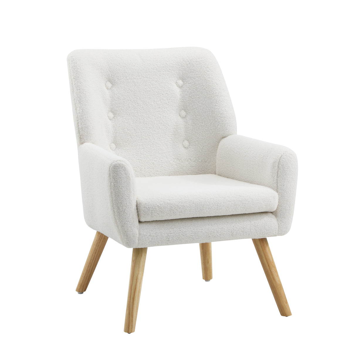 Oikiture Armchair Lounge Chair Linen/Sherpa Accent Armchairs Tub Chairs Sofa - Sunyee