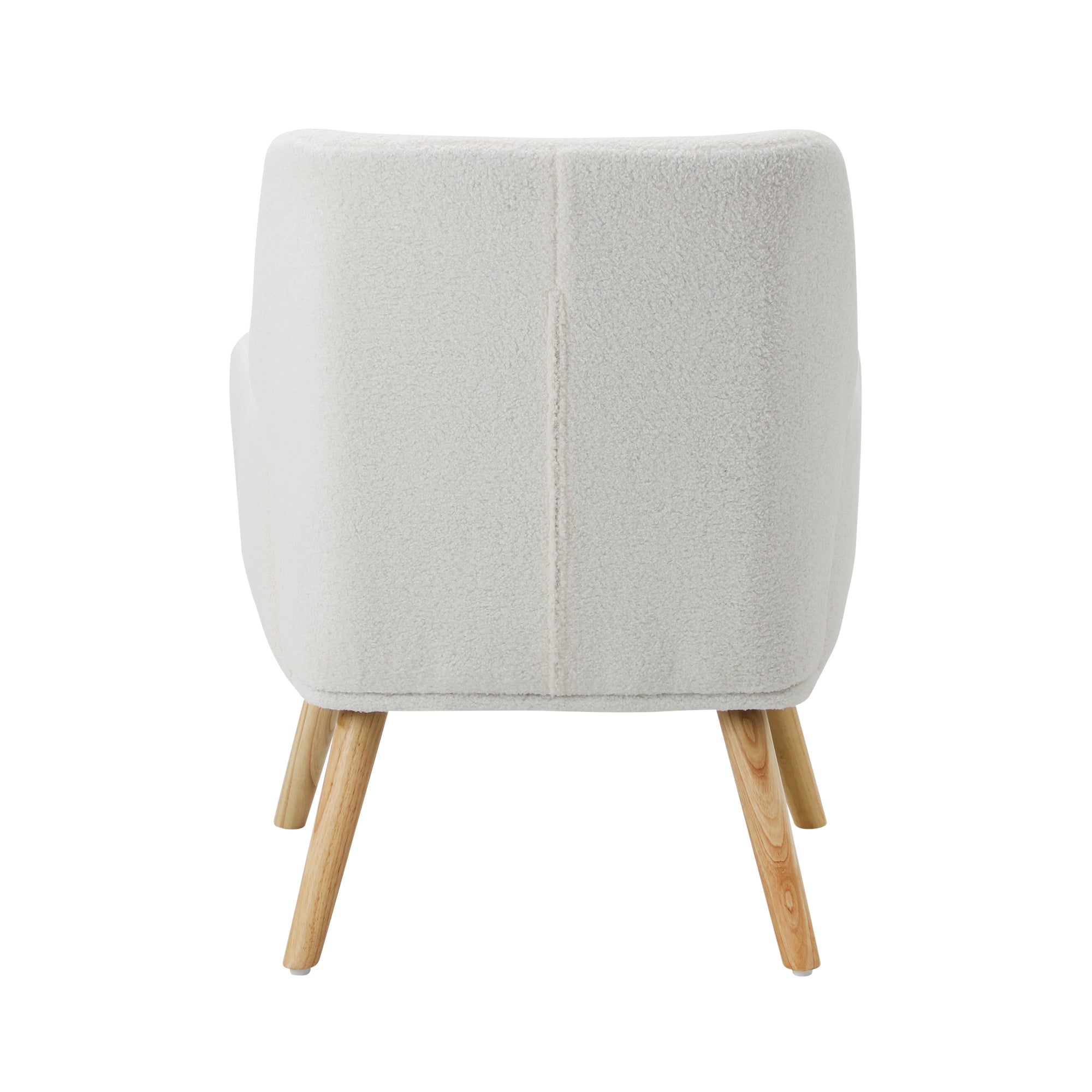Oikiture Armchair Lounge Chair Sherpa Accent Armchairs Tub Chairs Sofa White - Sunyee