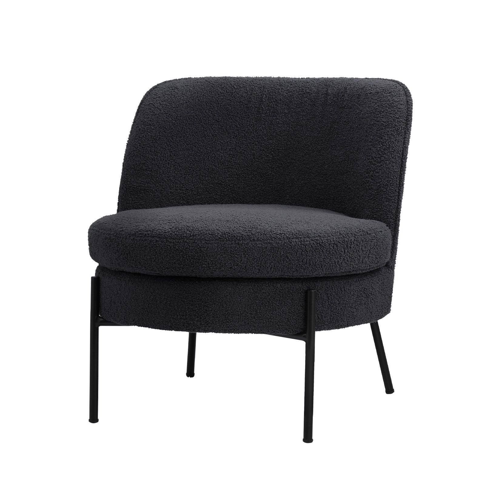 Oikiture Armchair Lounge Chair Accent Couch Chairs Padded Sofa Boucle - Sunyee