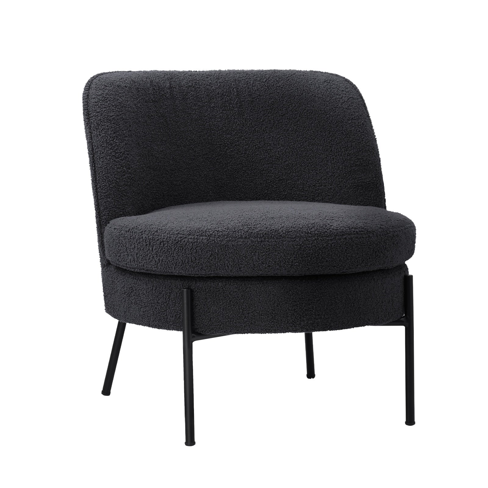 Oikiture Armchair Lounge Chair Accent Couch Chairs Padded Sofa Boucle - Sunyee