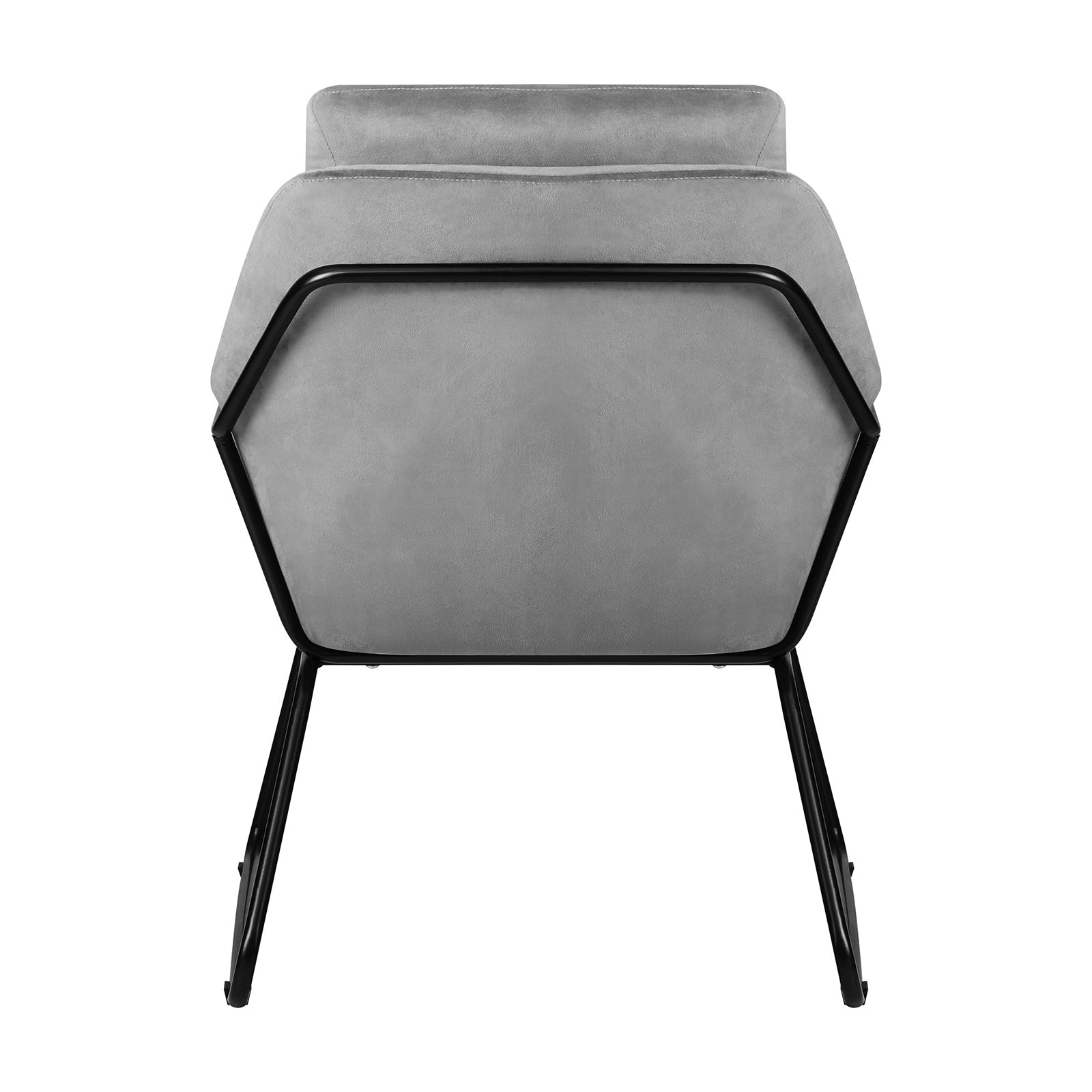 Oikiture Armchair Velvet Accent Chairs Tub Chair Sofa Lounge Upholstered Grey - Sunyee