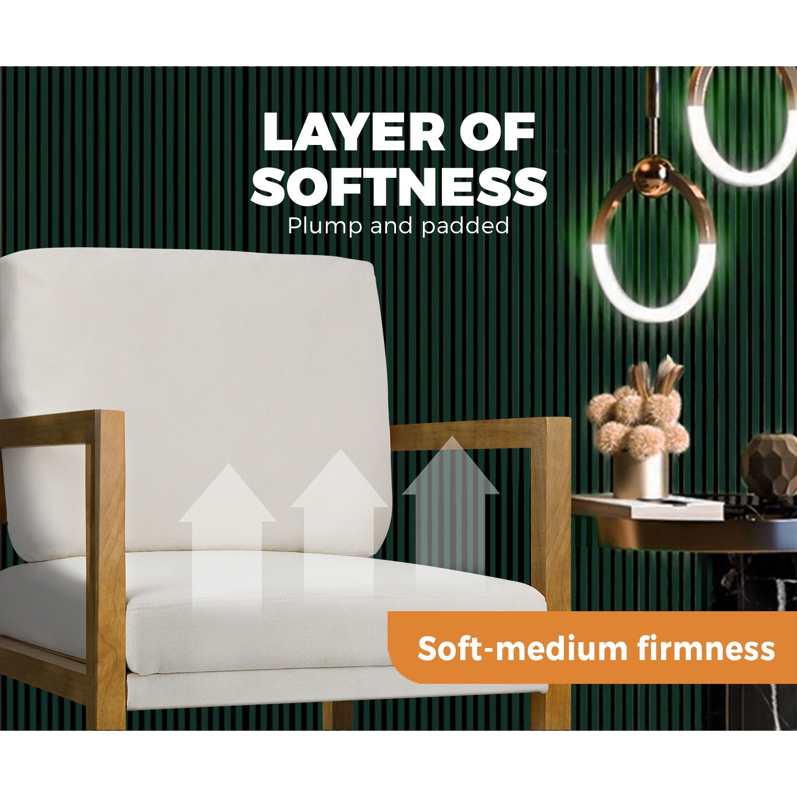 Oikiture Armchair Lounge Sofa Chair Fabric Accent Chairs Tub Armchairs Couches B - Sunyee