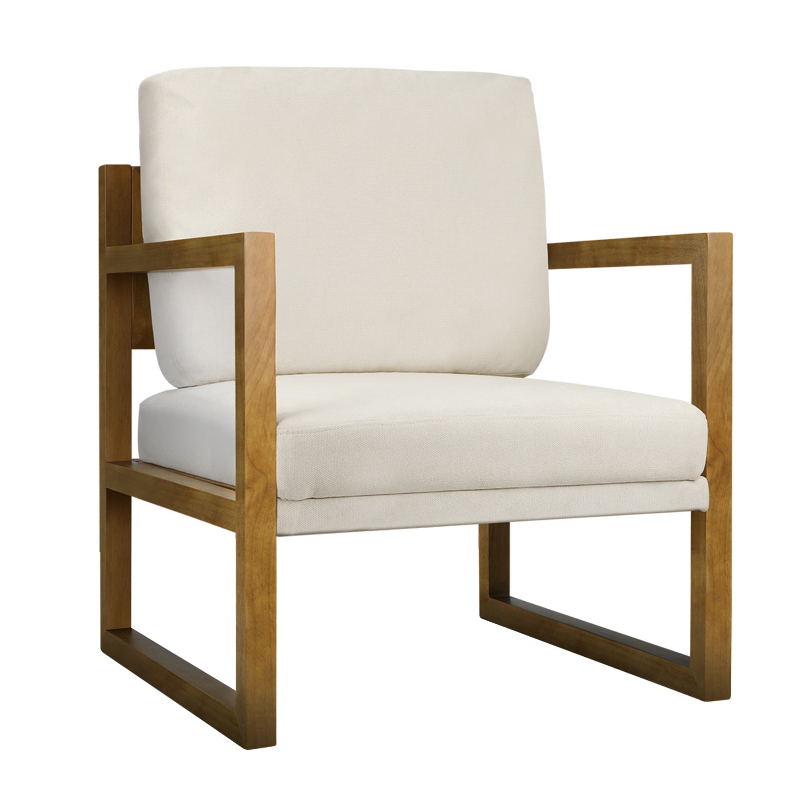 Oikiture Armchair Lounge Sofa Chair Fabric Accent Chairs Tub Armchairs Couches B - Sunyee