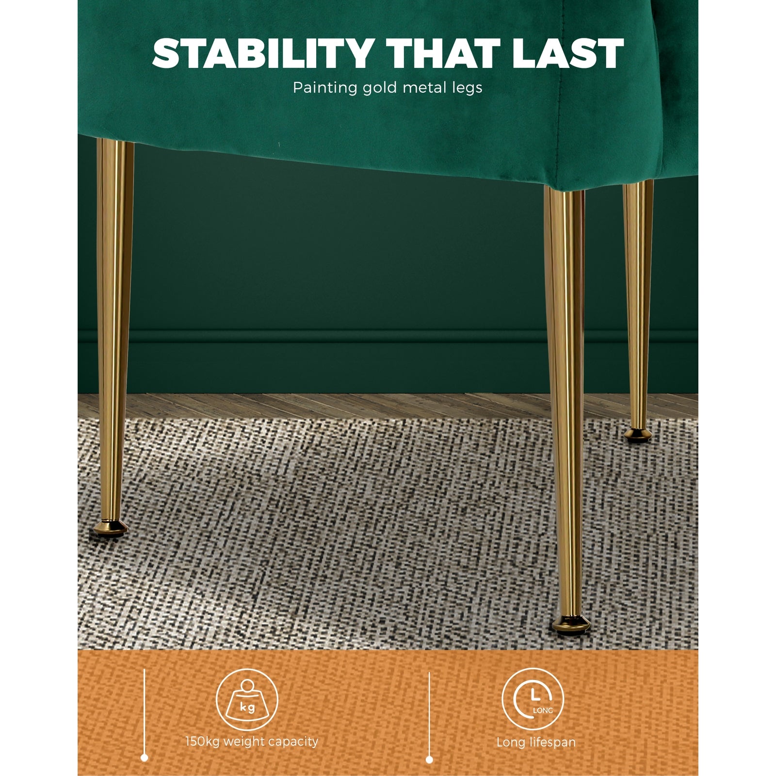 Oikiture Armchair Lounge Chair Accent Chairs Velvet Armchairs Sofa Couches Green - Sunyee