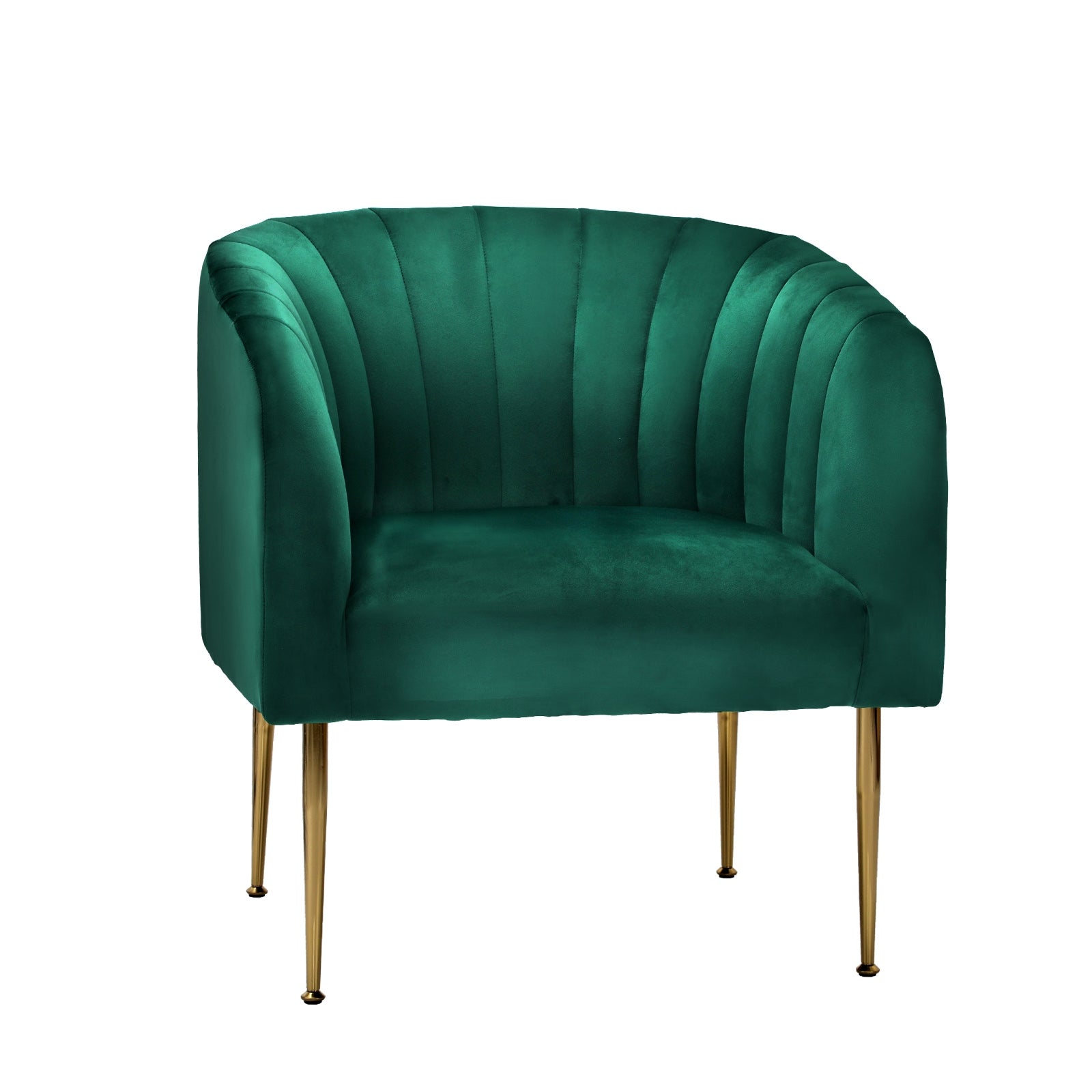 Oikiture Armchair Lounge Chair Accent Chairs Velvet Armchairs Sofa Couches Green - Sunyee