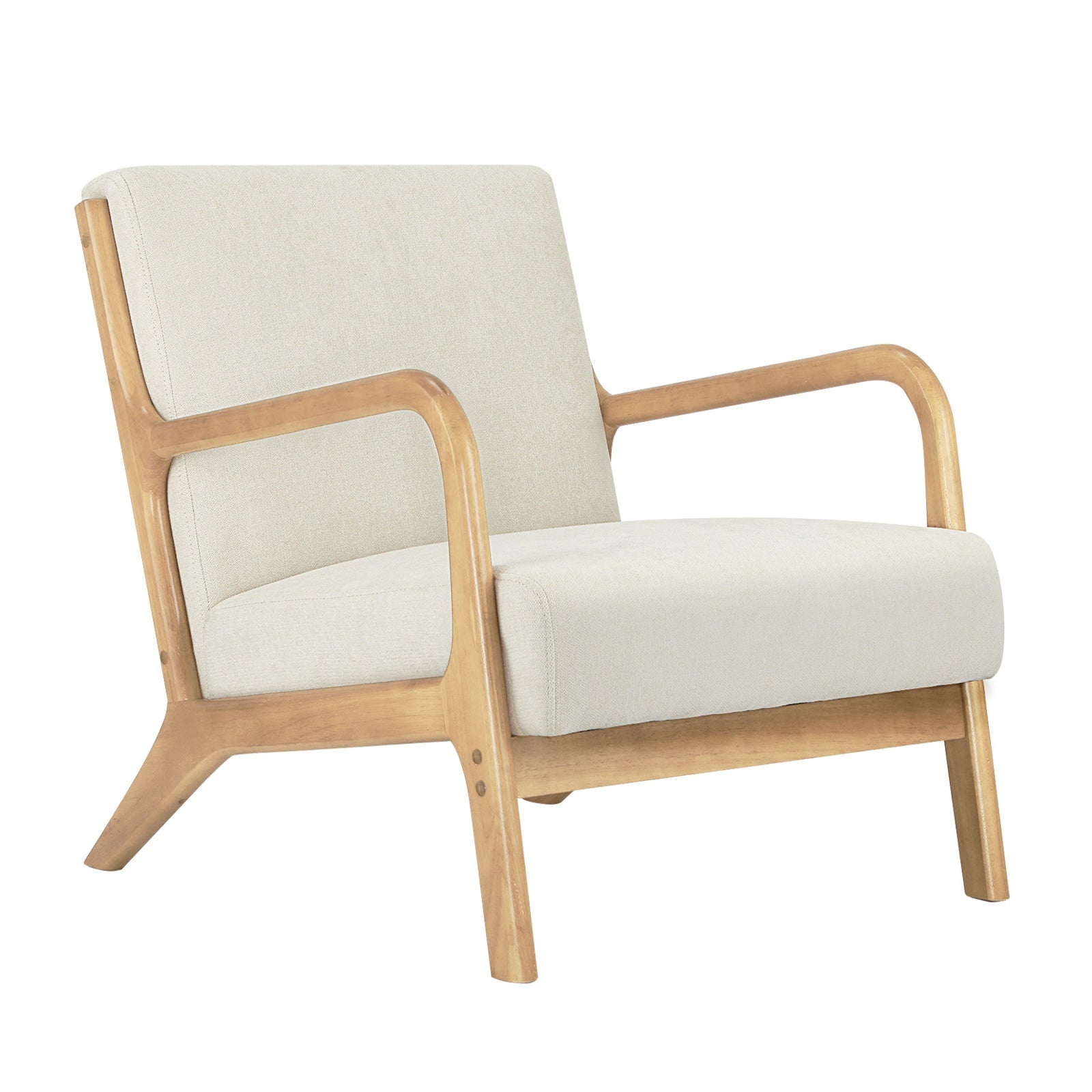 Oikiture Armchair Lounge Chair Accent Armchairs Couches Sofa Bedroom Wood - Sunyee