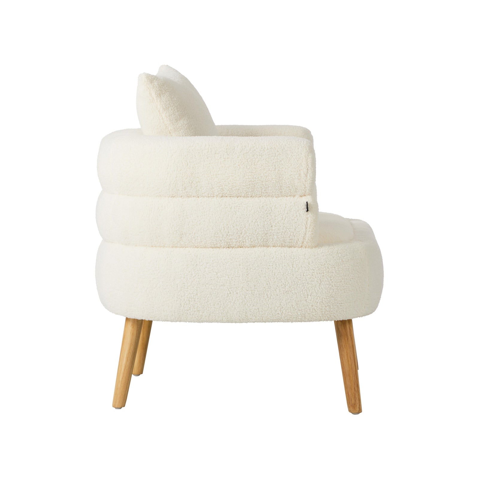 Oikiture Armchair Tub Chair Single Accent Armchairs Sofa Lounge Couch White