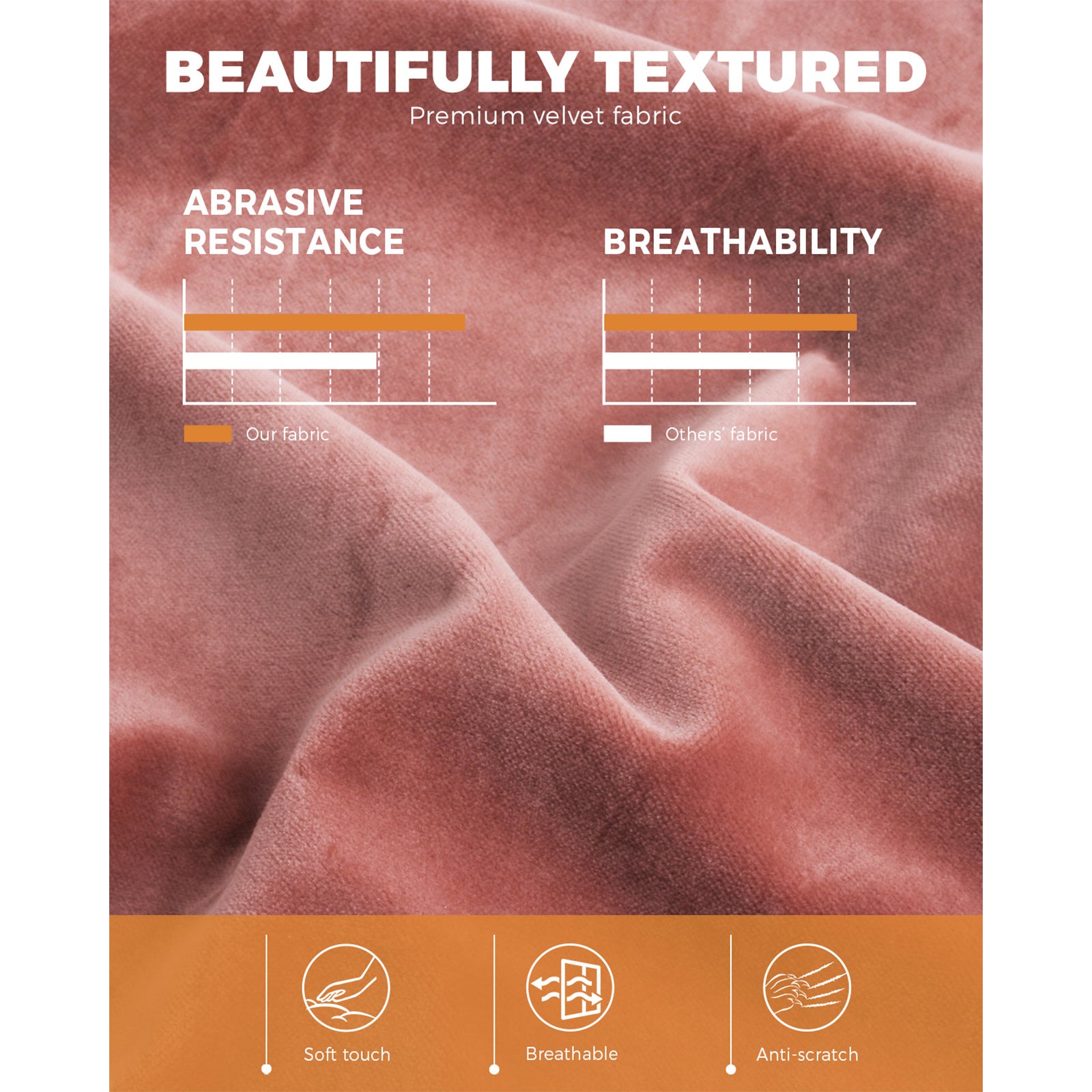 Oikiture Armchair Lounge Sofa Chair Accent Fabric Chairs Armchairs Couches Pink - Sunyee