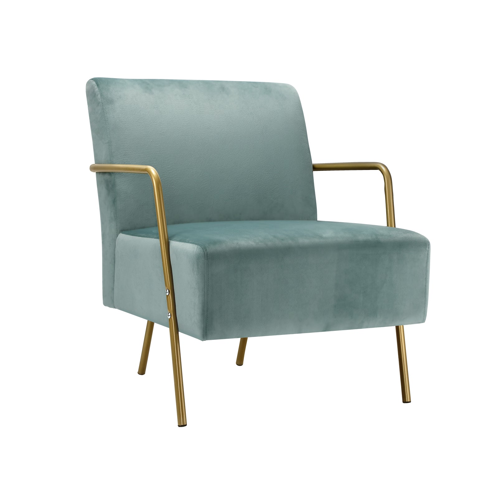 Oikiture Armchair Lounge Sofa Chair Fabric Accent Chairs Armchairs Couches Blue - Sunyee