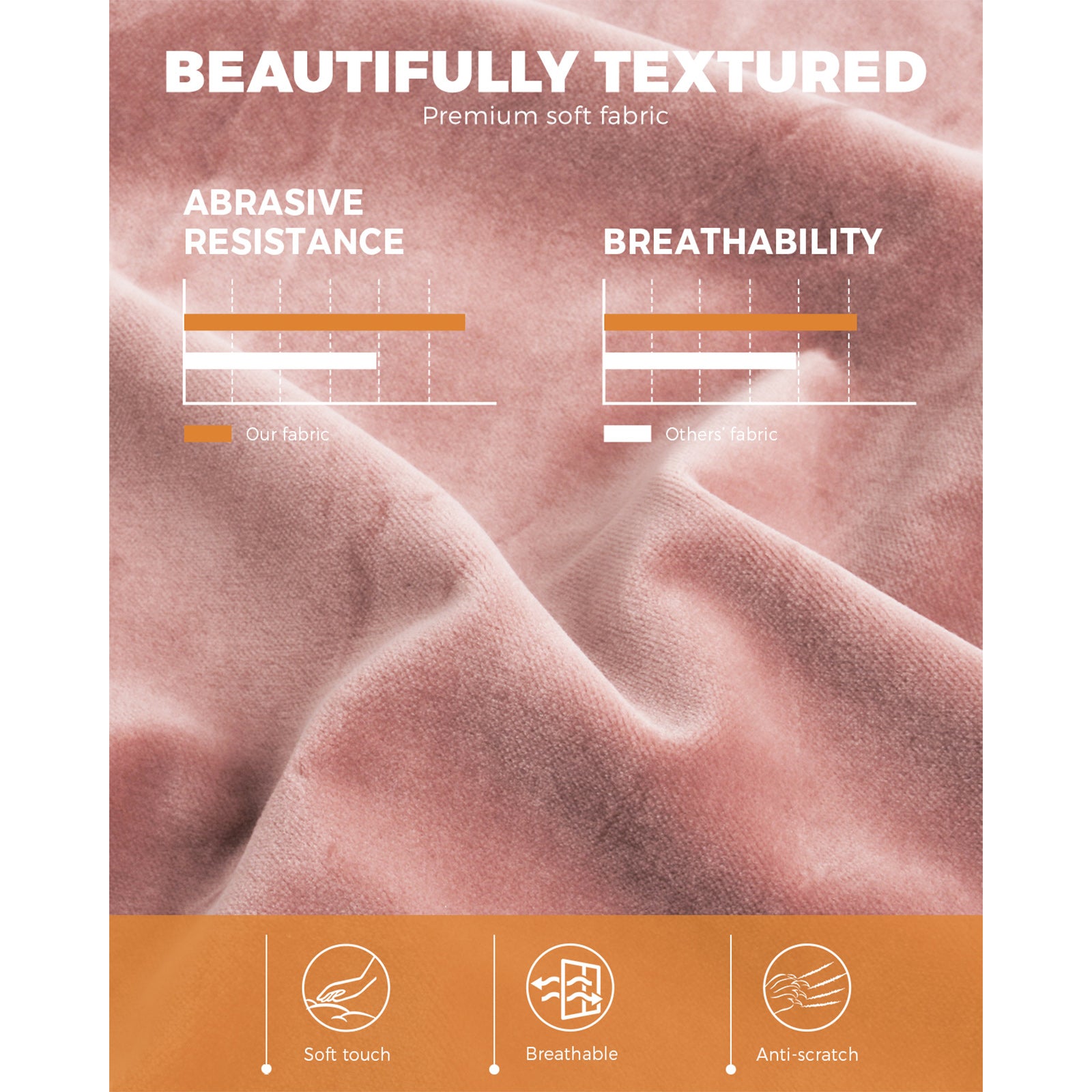 Oikiture Armchair Lounge Sofa Chair Fabric Accent Chairs Armchairs Couches Pink - Sunyee