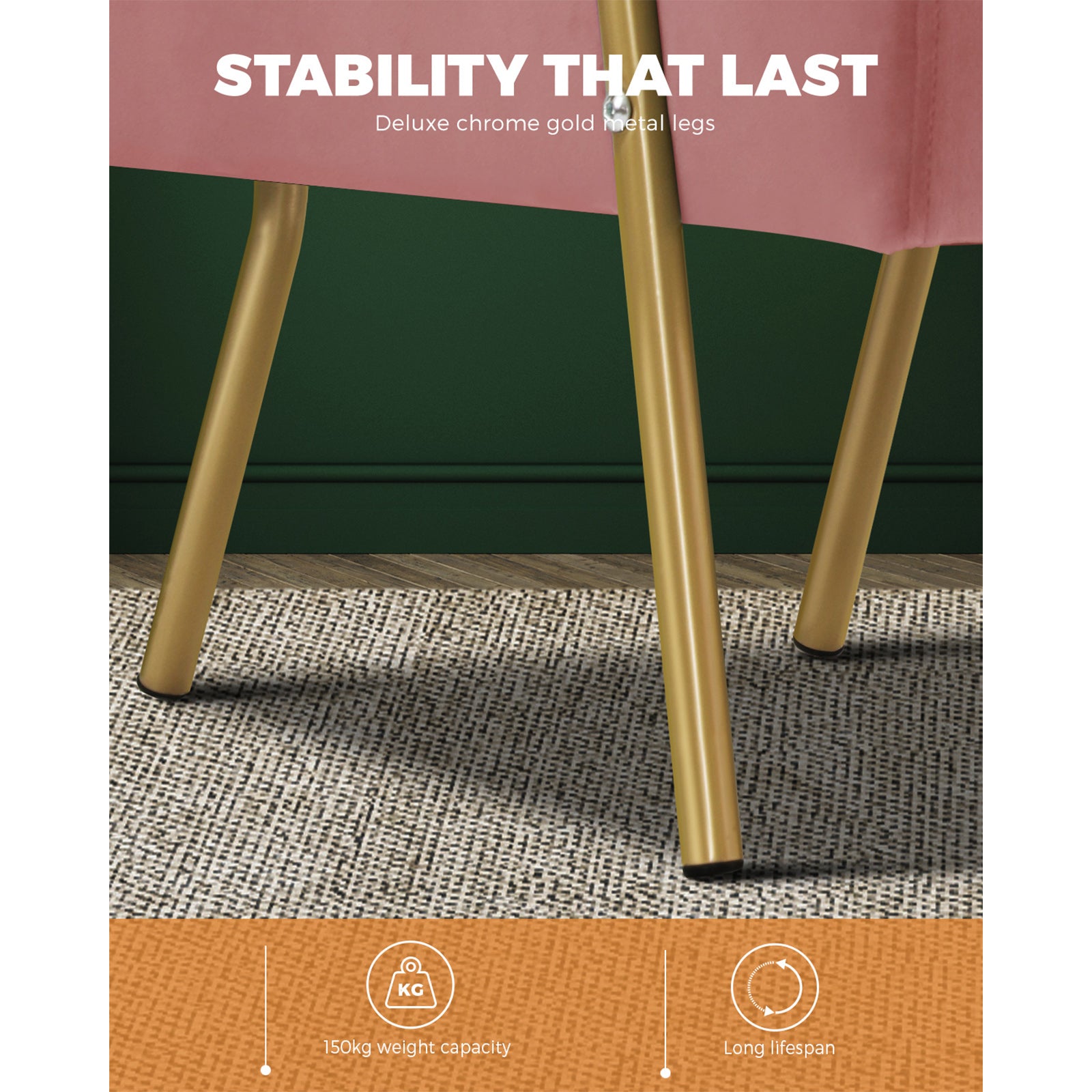 Oikiture Armchair Lounge Sofa Chair Fabric Accent Chairs Armchairs Couches Pink - Sunyee