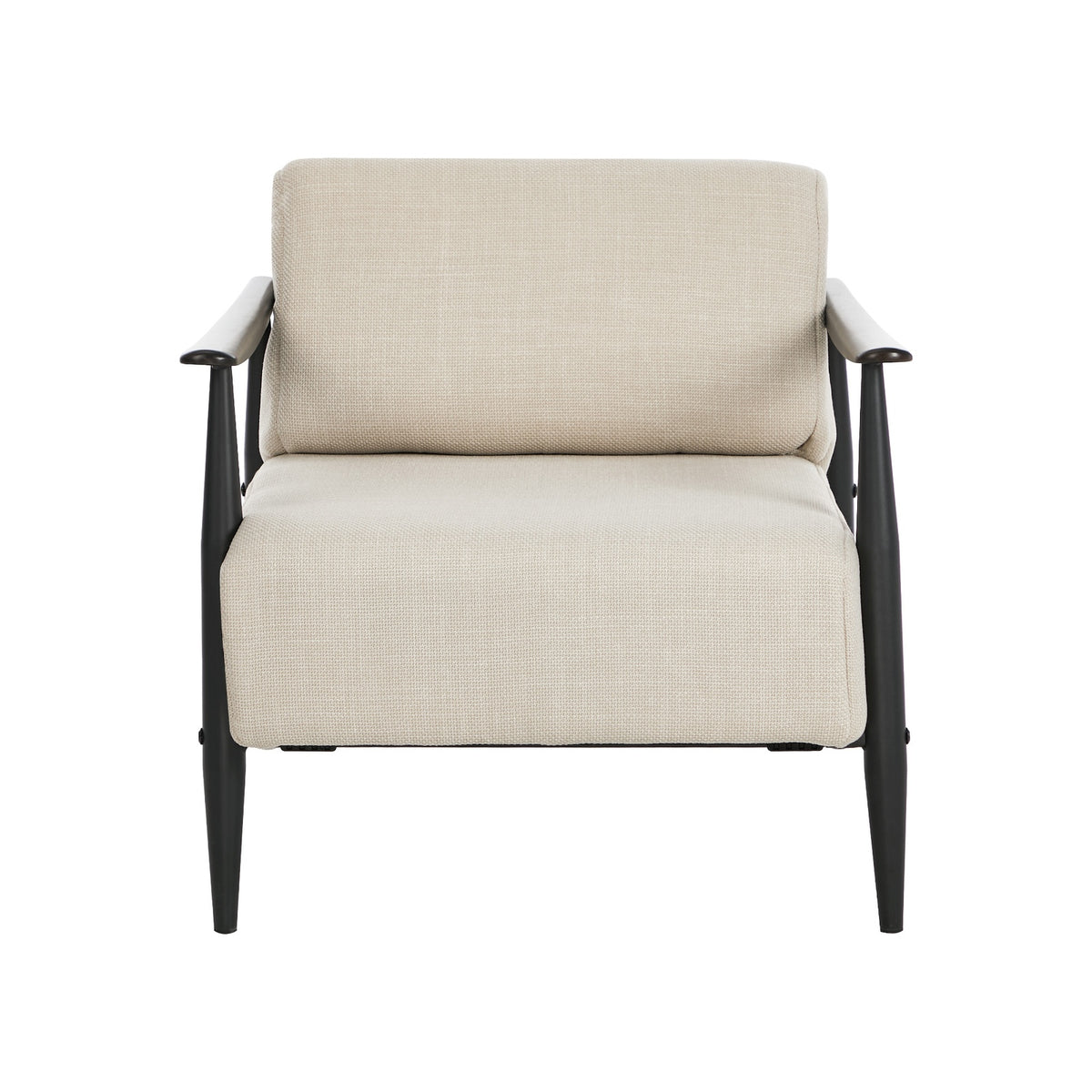 Oikiture Wooden Armchair Lounge Sofa Chair Fabric Accent Armchairs