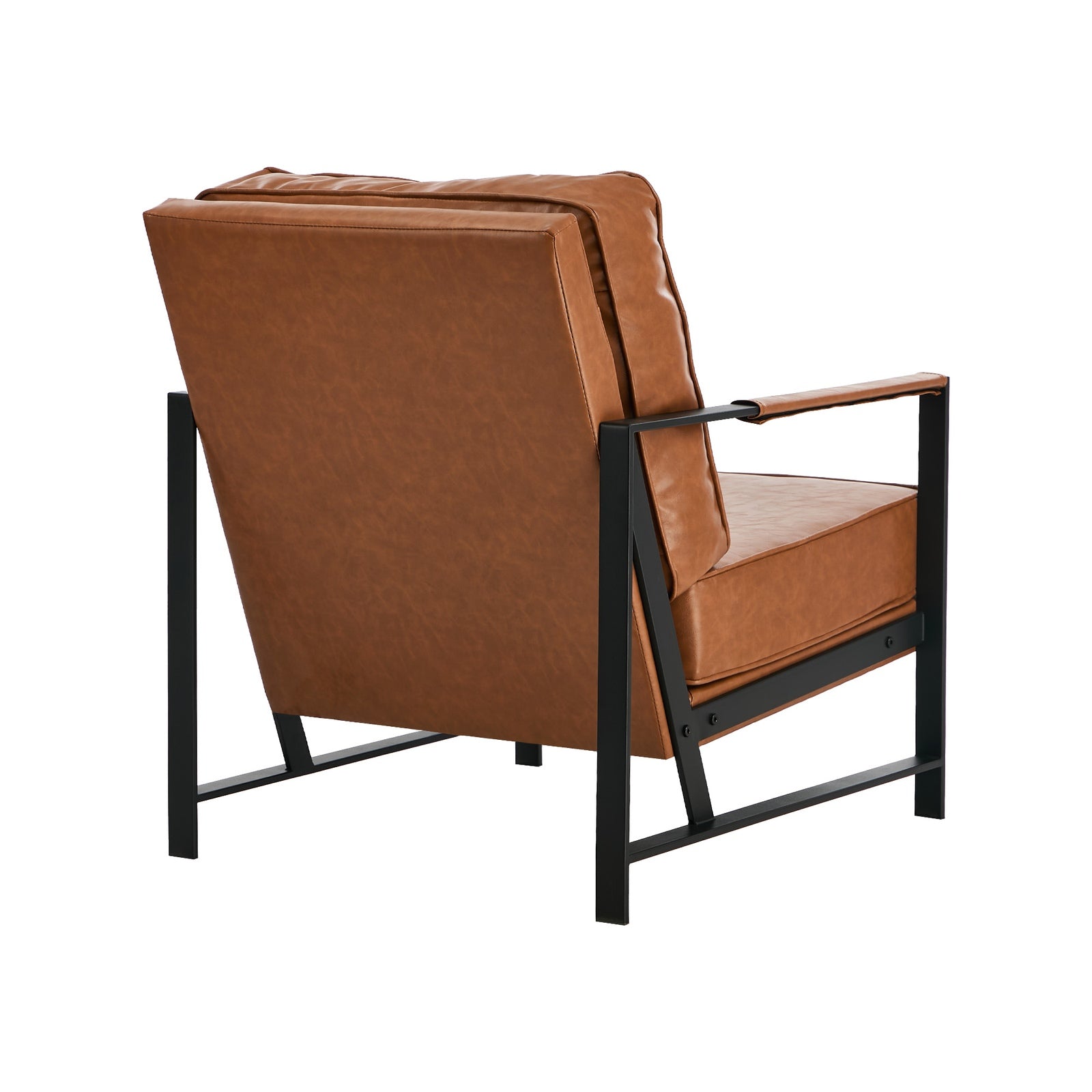 Oikiture 2x Lounge Armchair Sofa Chair Faux Leather Accent Armchairs - Sunyee