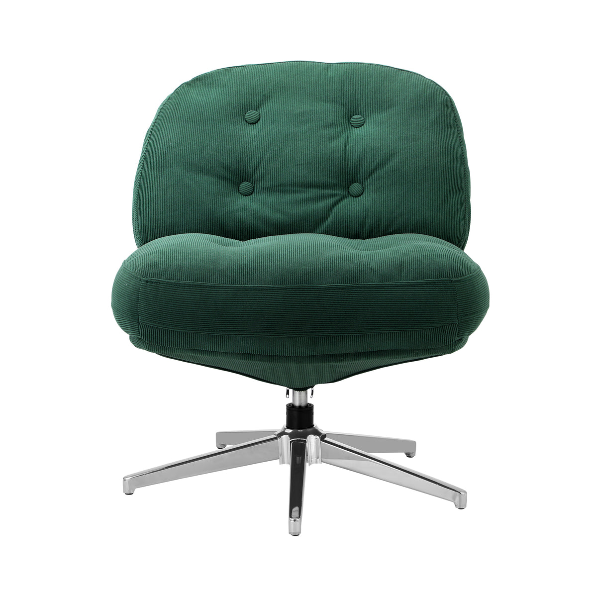 Oikiture Armchair Swivel Lounge Chair Padded Accent Chairs Polyester Green - Sunyee