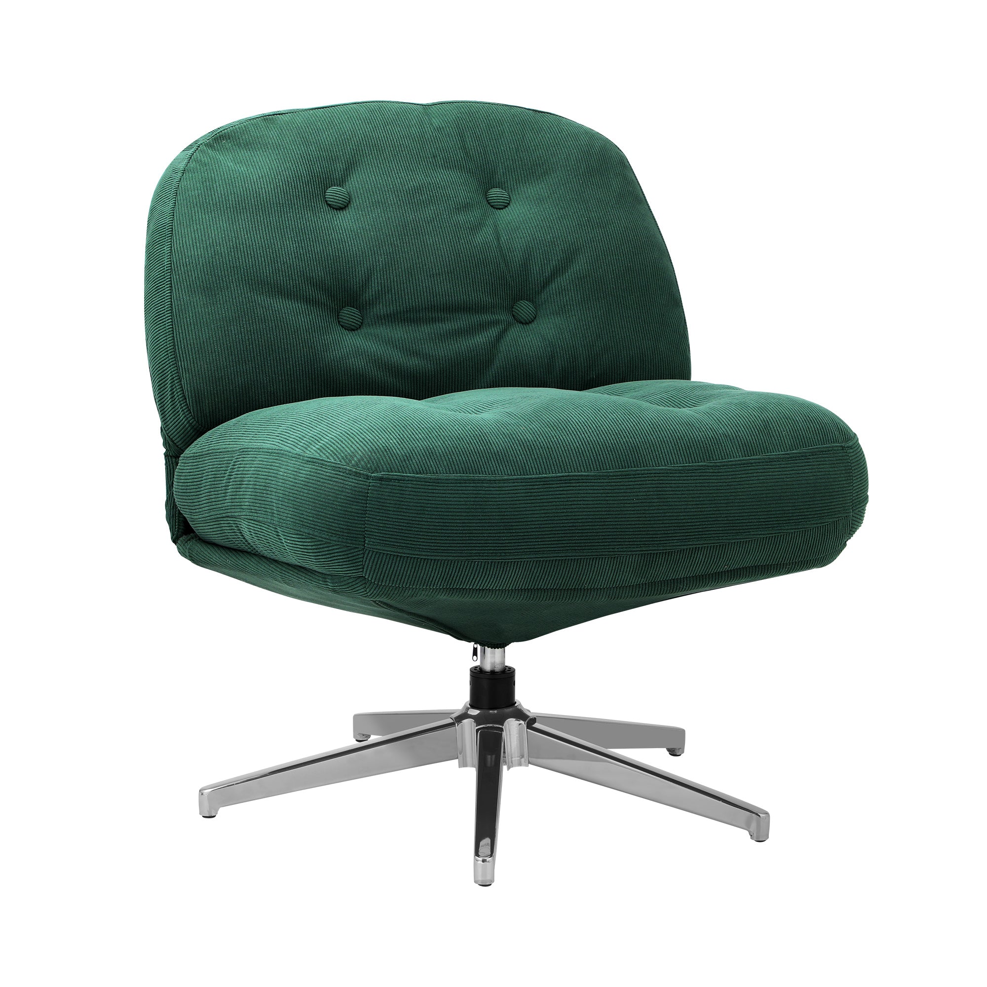 Oikiture Armchair Swivel Lounge Chair Padded Accent Chairs Polyester Green - Sunyee