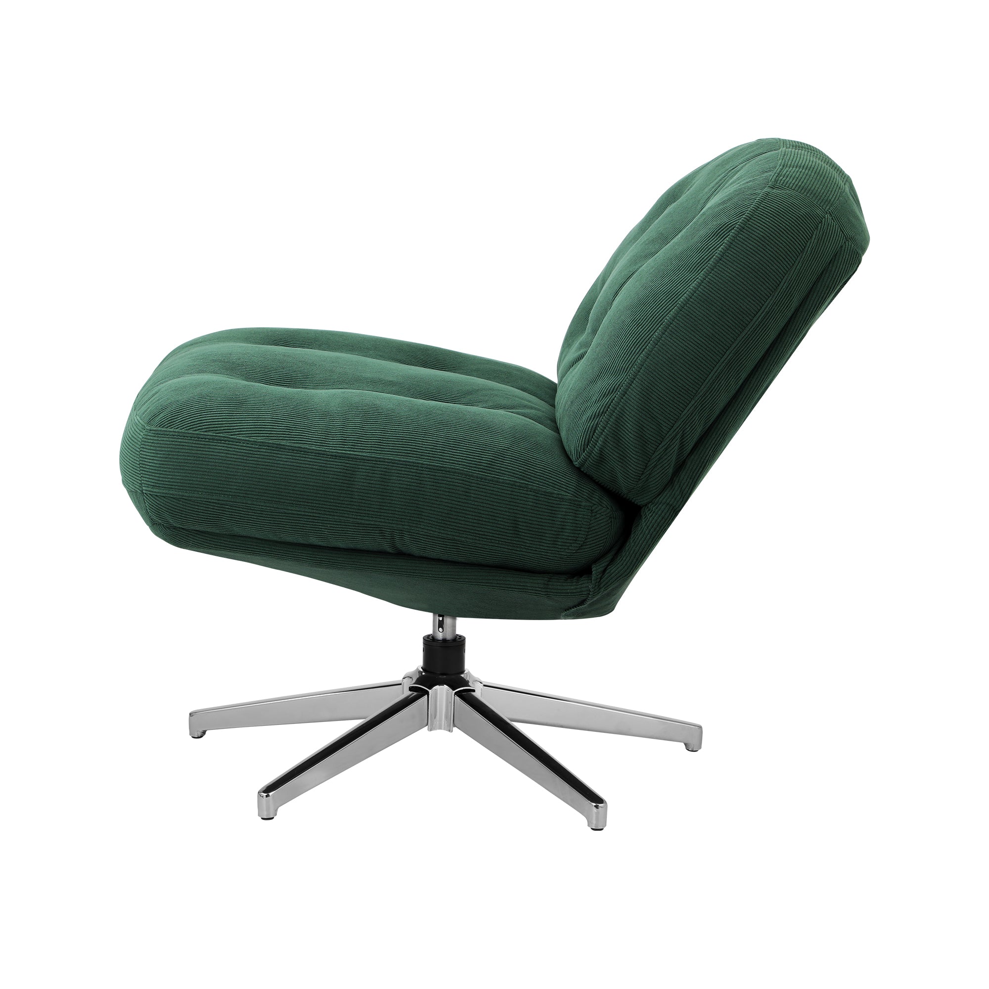Oikiture Armchair Swivel Lounge Chair Padded Accent Chairs Polyester Green - Sunyee