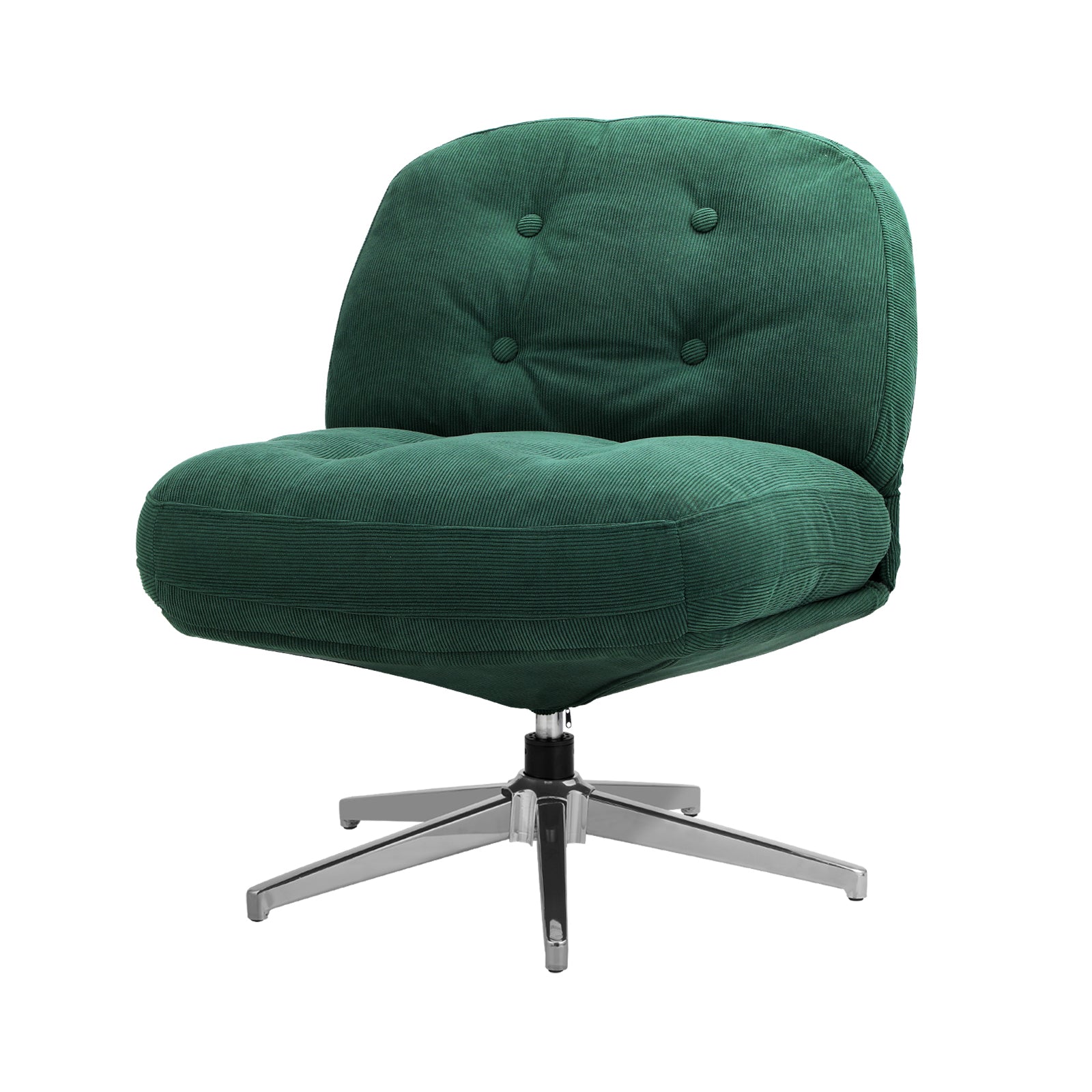 Oikiture Armchair Swivel Lounge Chair Padded Accent Chairs Polyester Green - Sunyee